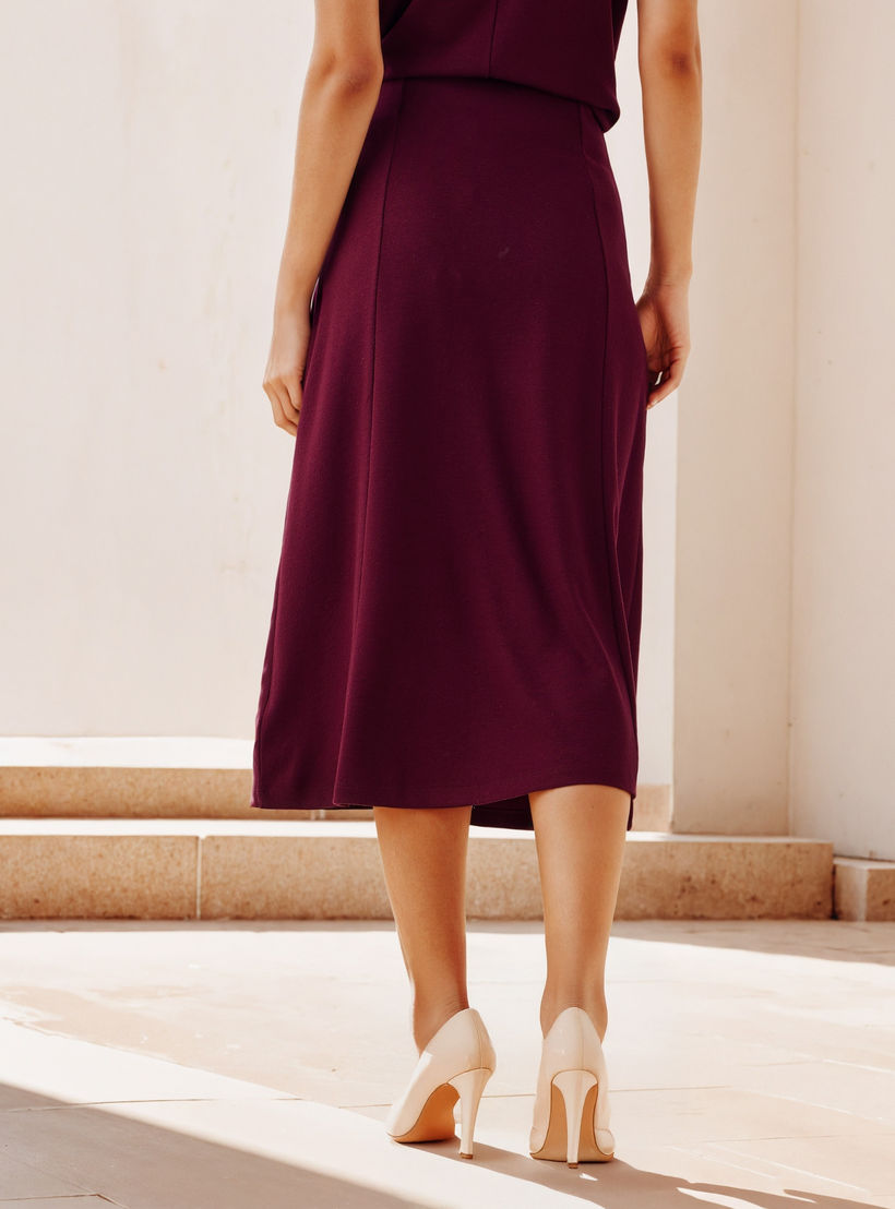 تنورة إيه لاين بتزيينات أزرار أمامية-women-clothing-bottoms-skirts-image-3