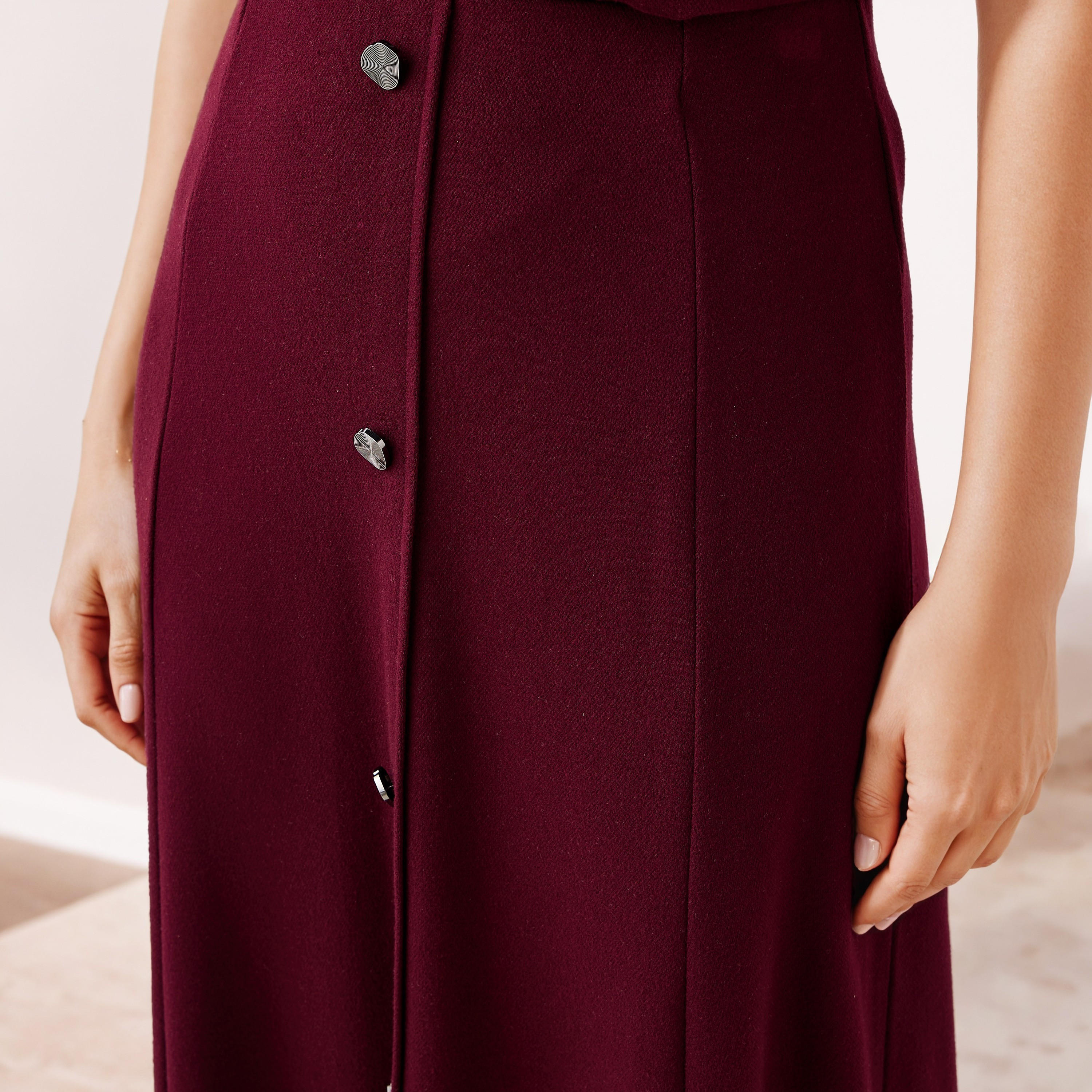 Front Button Accent A-line Skirt-women-clothing-bottoms-skirts-image-4