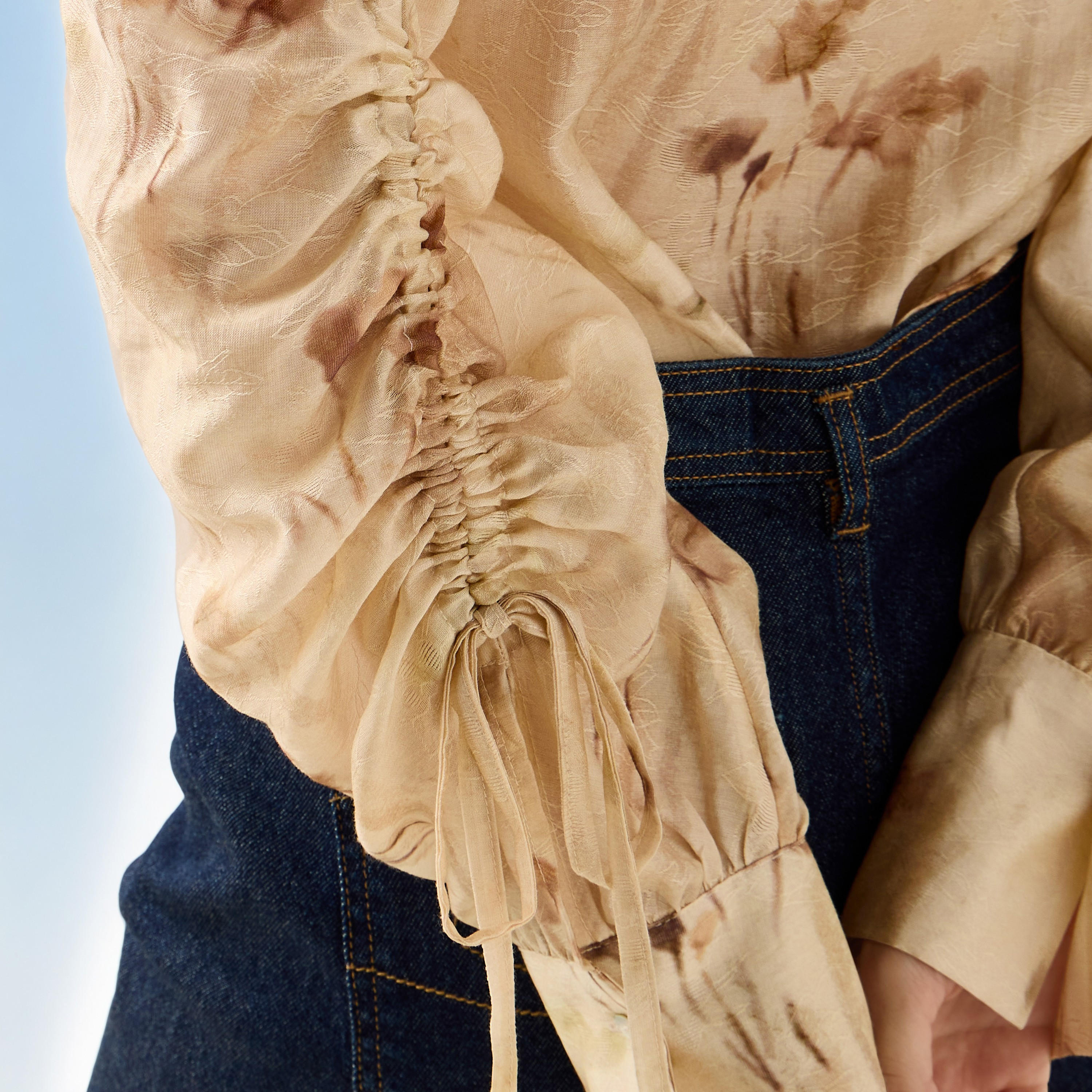 Printed Ruched Accent Shirt-women-clothing-shirtsandblouses-shirts-image-5