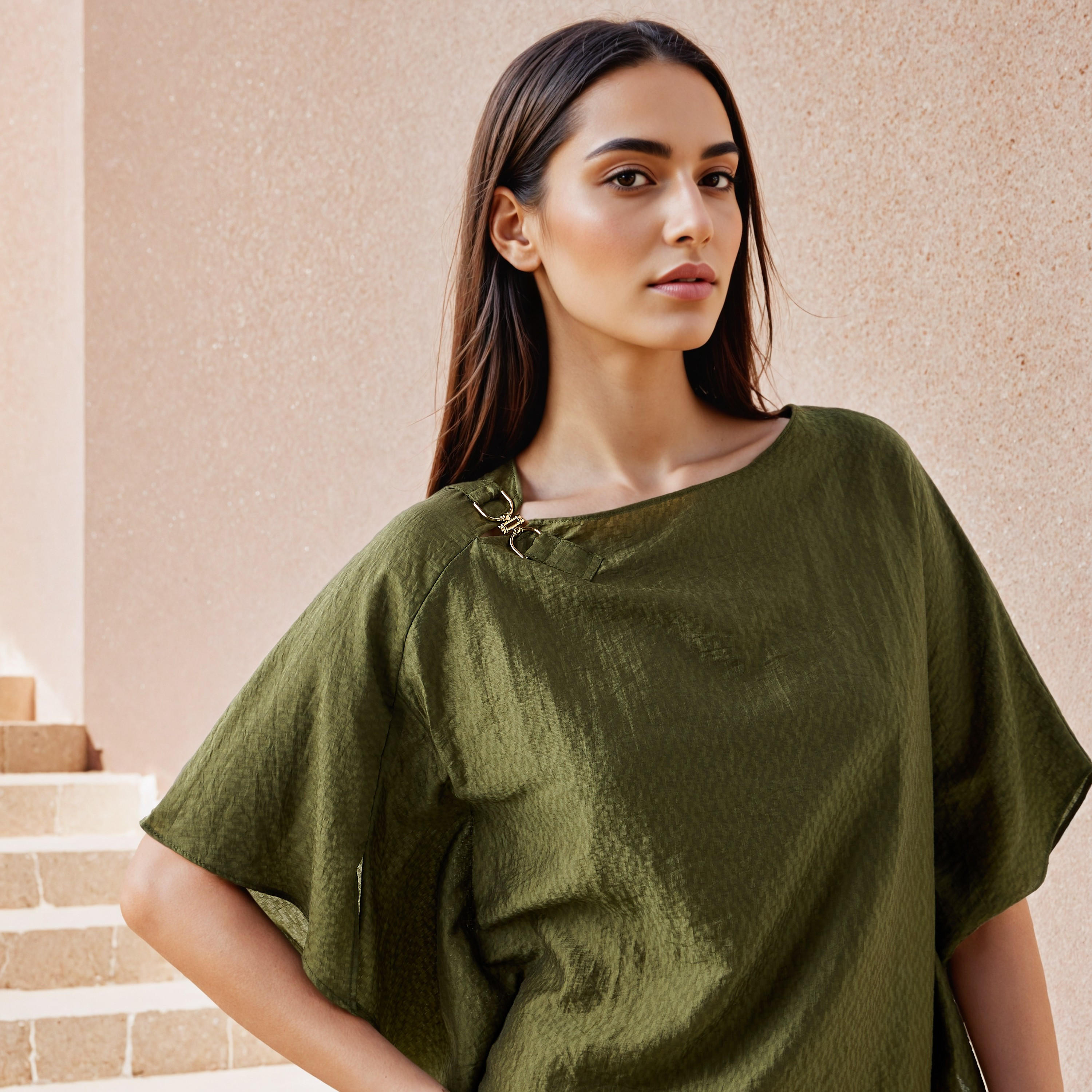 Kimono Top with Metal Accent-women-clothing-shirtsandblouses-blouses-image-4
