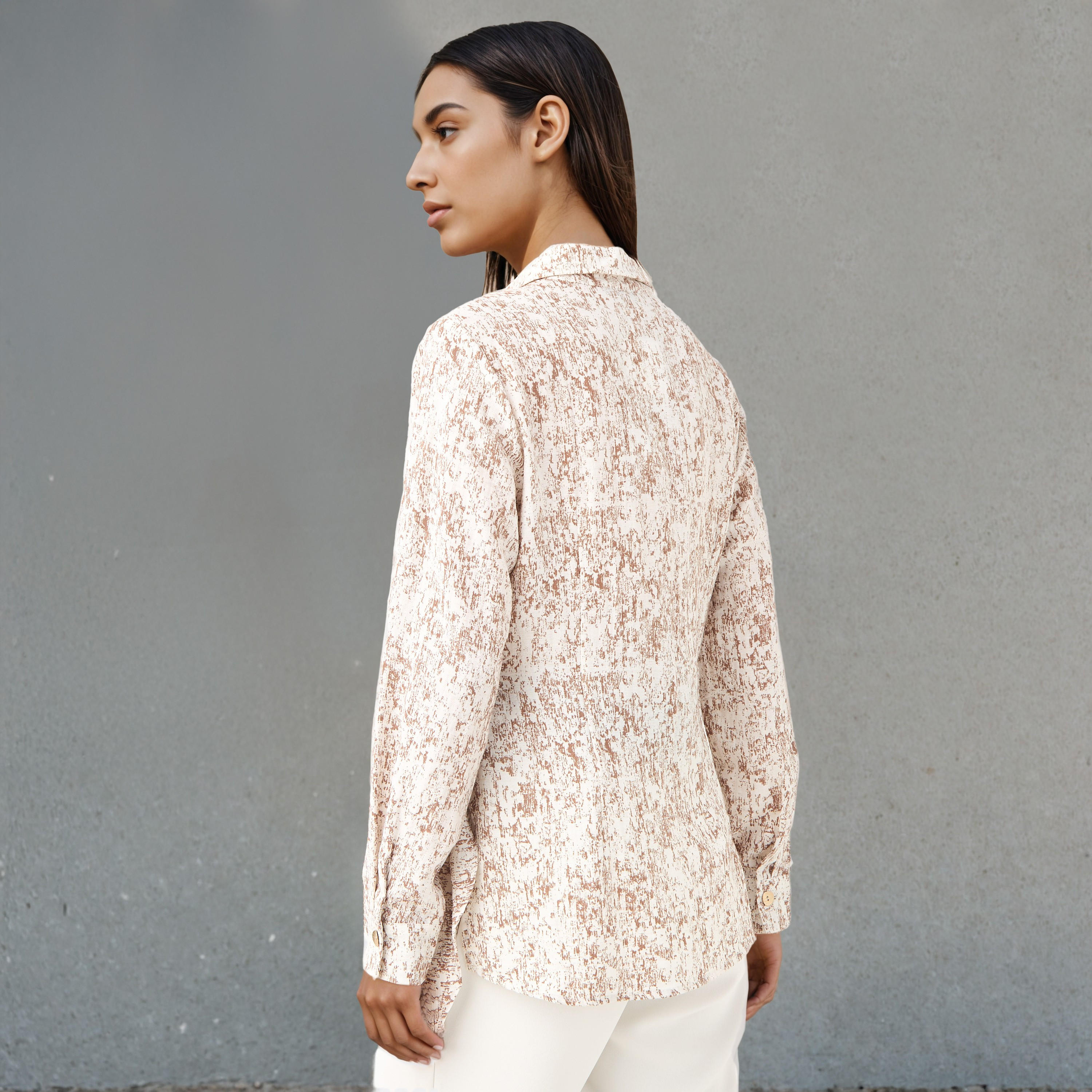 Relaxed Fit Printed Collared Wrap Linen Blend Top-women-clothing-shirtsandblouses-blouses-image-3
