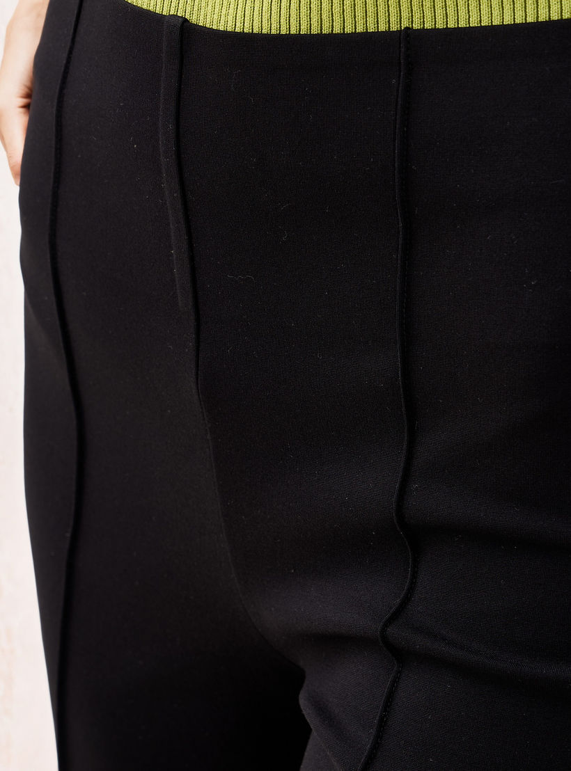 بنطلون ببنسات وقصة عادية وخصر مرن-women-clothing-trousers-image-4