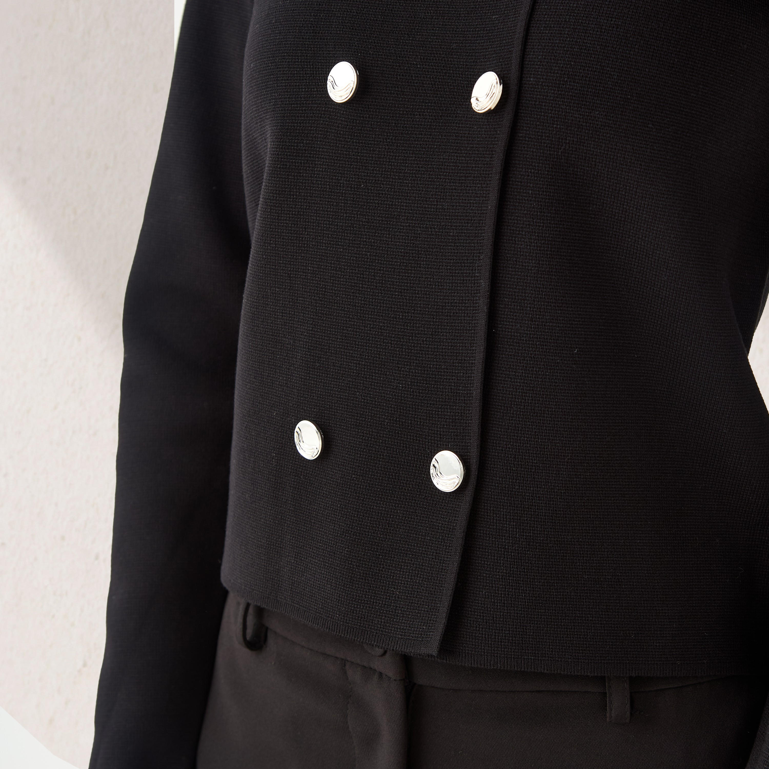 Regular Fit Button Detail Round Neck Cardigan-women-winterwear-cardigansandjumpers-cardigans-image-5