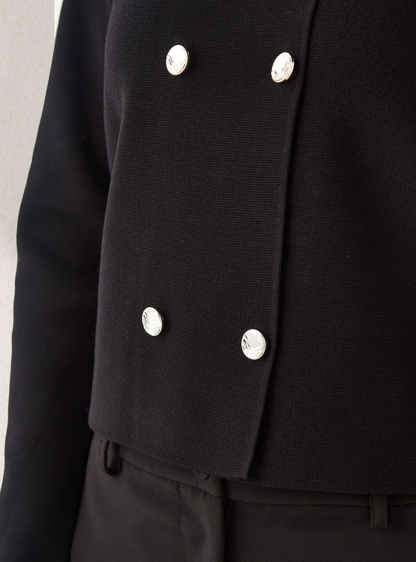 Regular Fit Button Detail Round Neck Cardigan-women-winterwear-cardigansandjumpers-cardigans-image-5