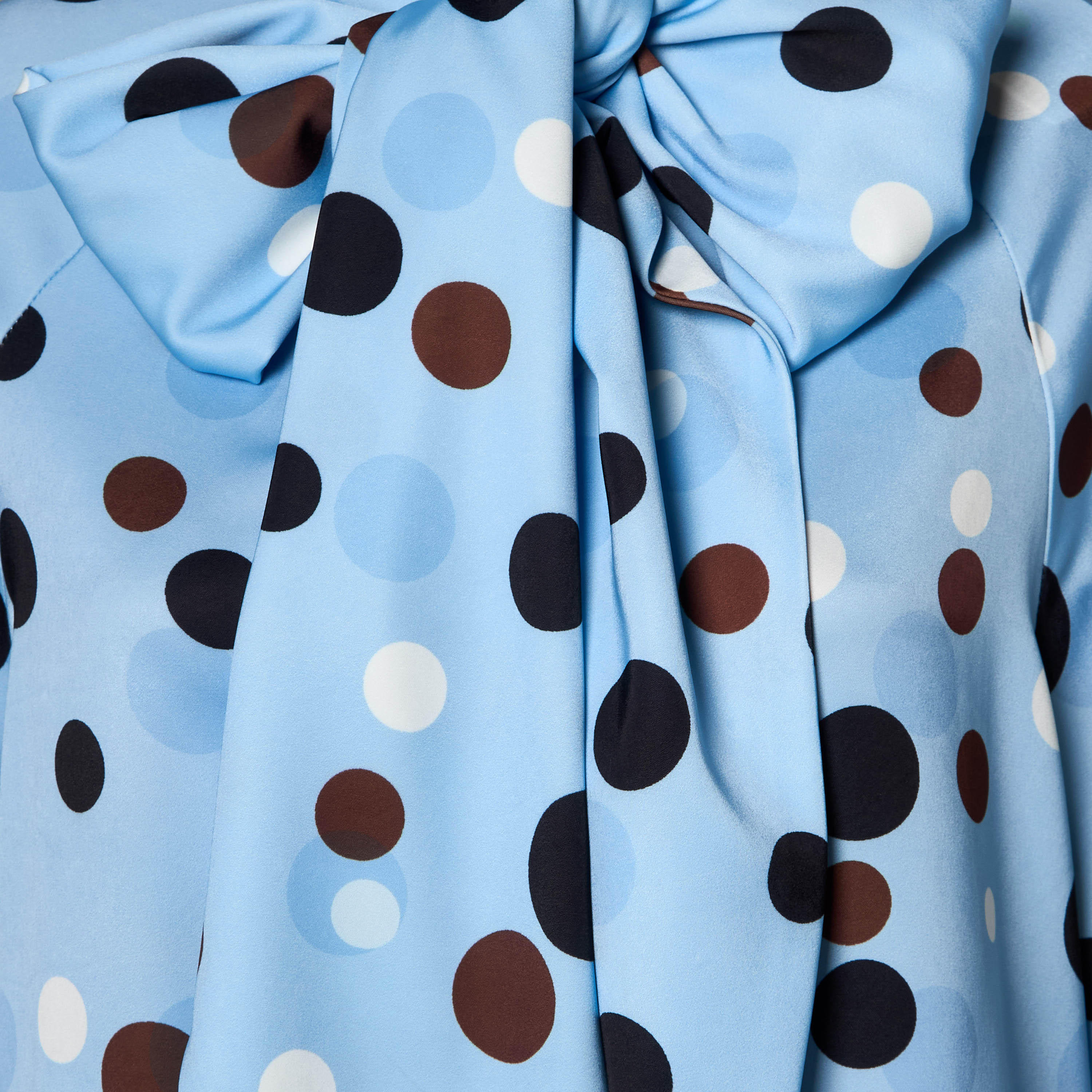 Regular Fit Top with Polka Dot Print and Scarf Neck Detail-women-clothing-shirtsandblouses-blouses-image-2