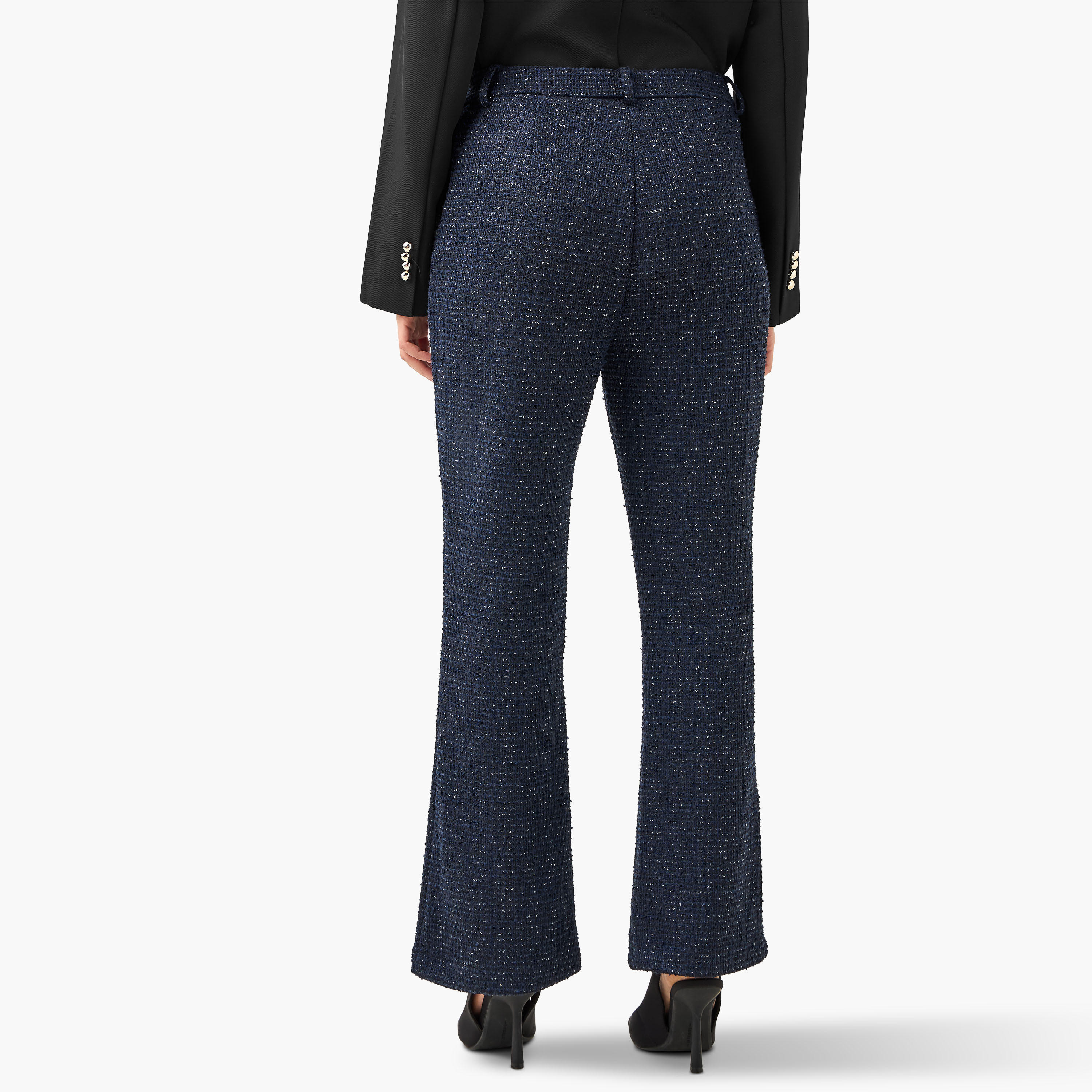 Bootcut Textured Tweed Lurex Trousers-women-clothing-bottoms-trousers-image-3