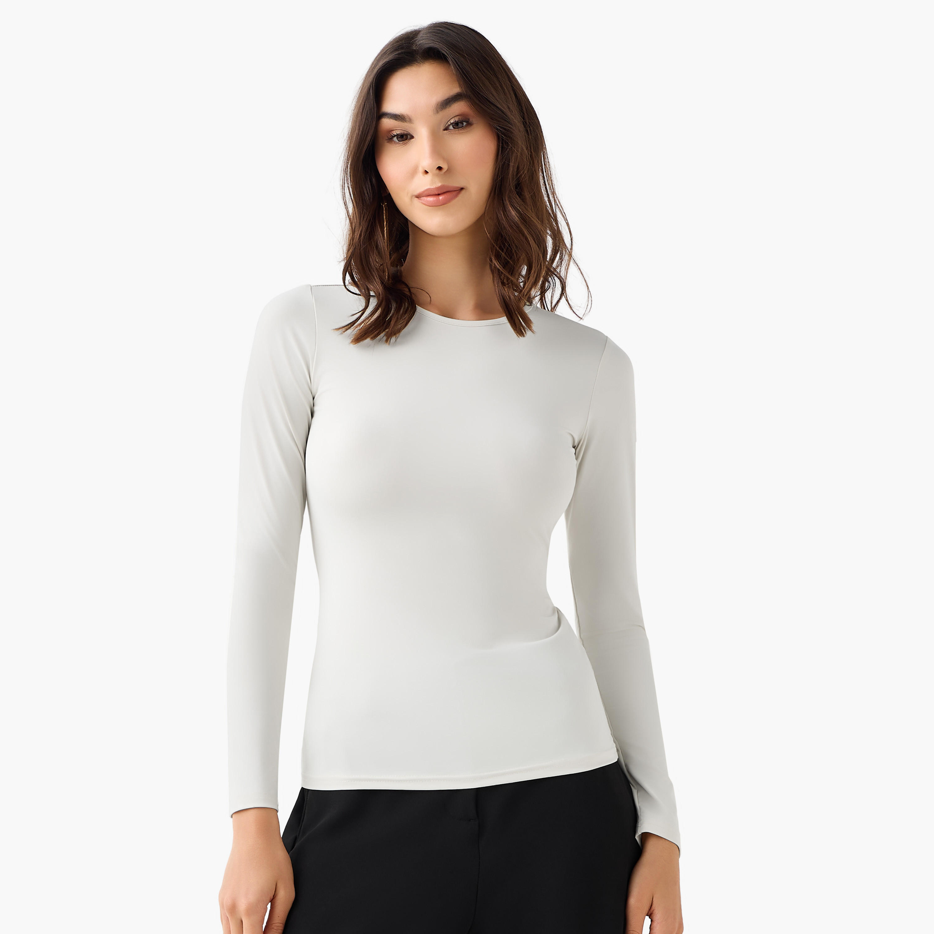 بلوزة طويلة بقصة عادية وتيشيرت-women-clothing-coordsets-image-3