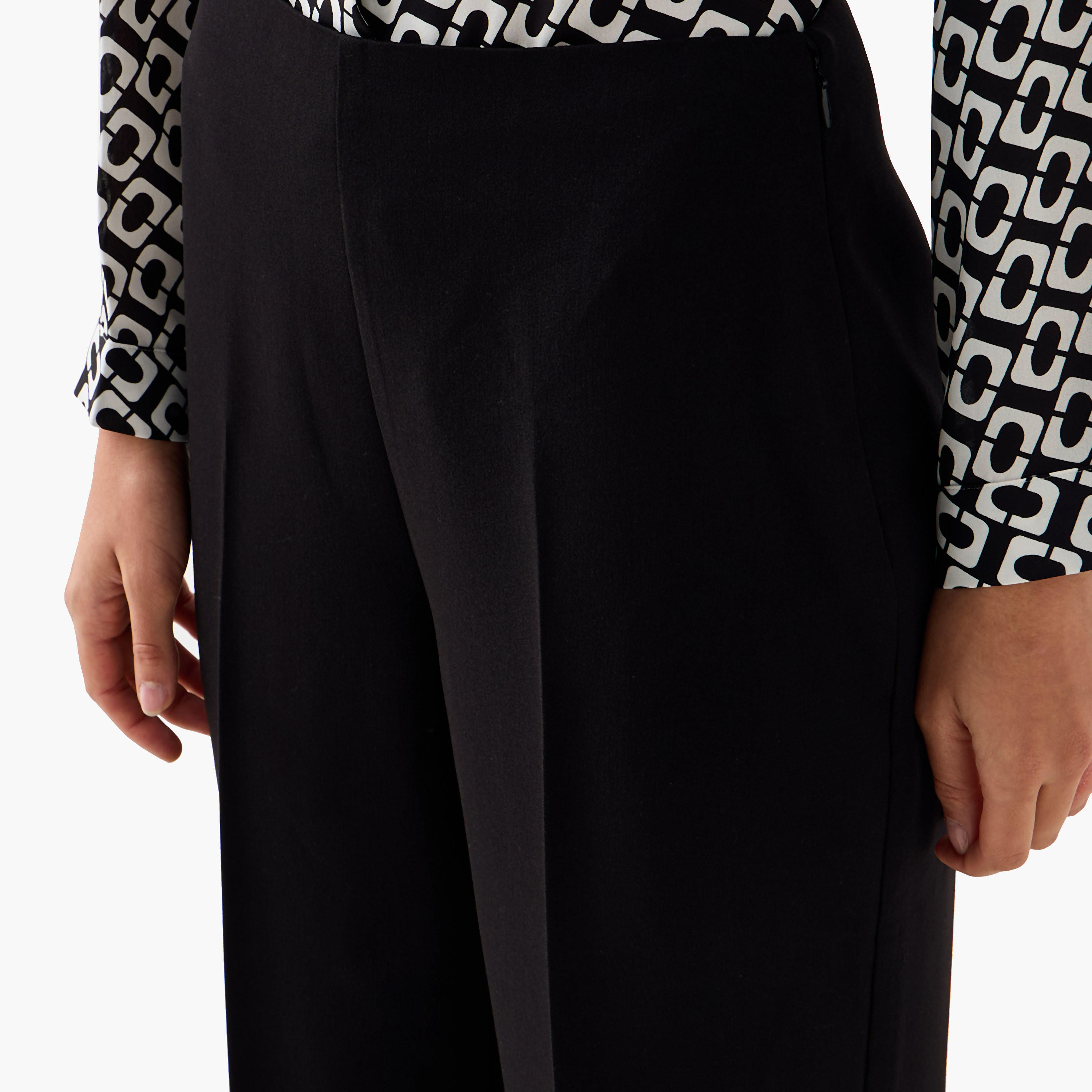 بنطلون بقصة مريحة وخصر متوسط-women-clothing-bottoms-trousers-image-4