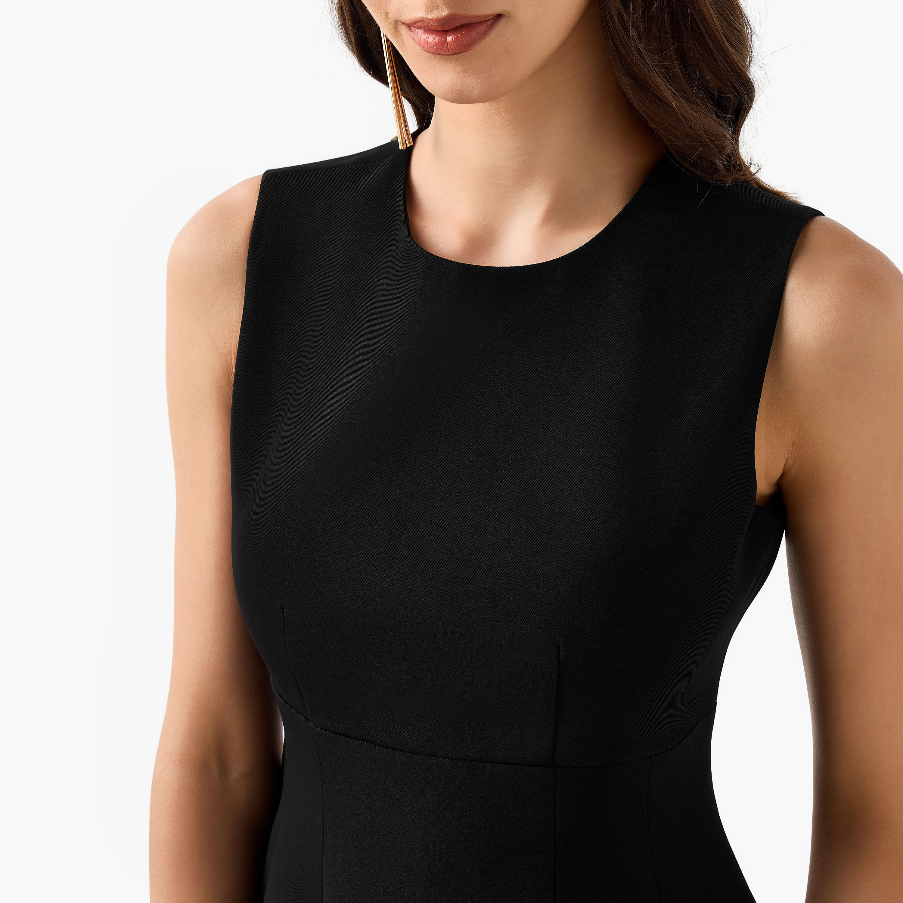 A-line Midi Dress with Pleated Detail-women-clothing-dresses-image-4