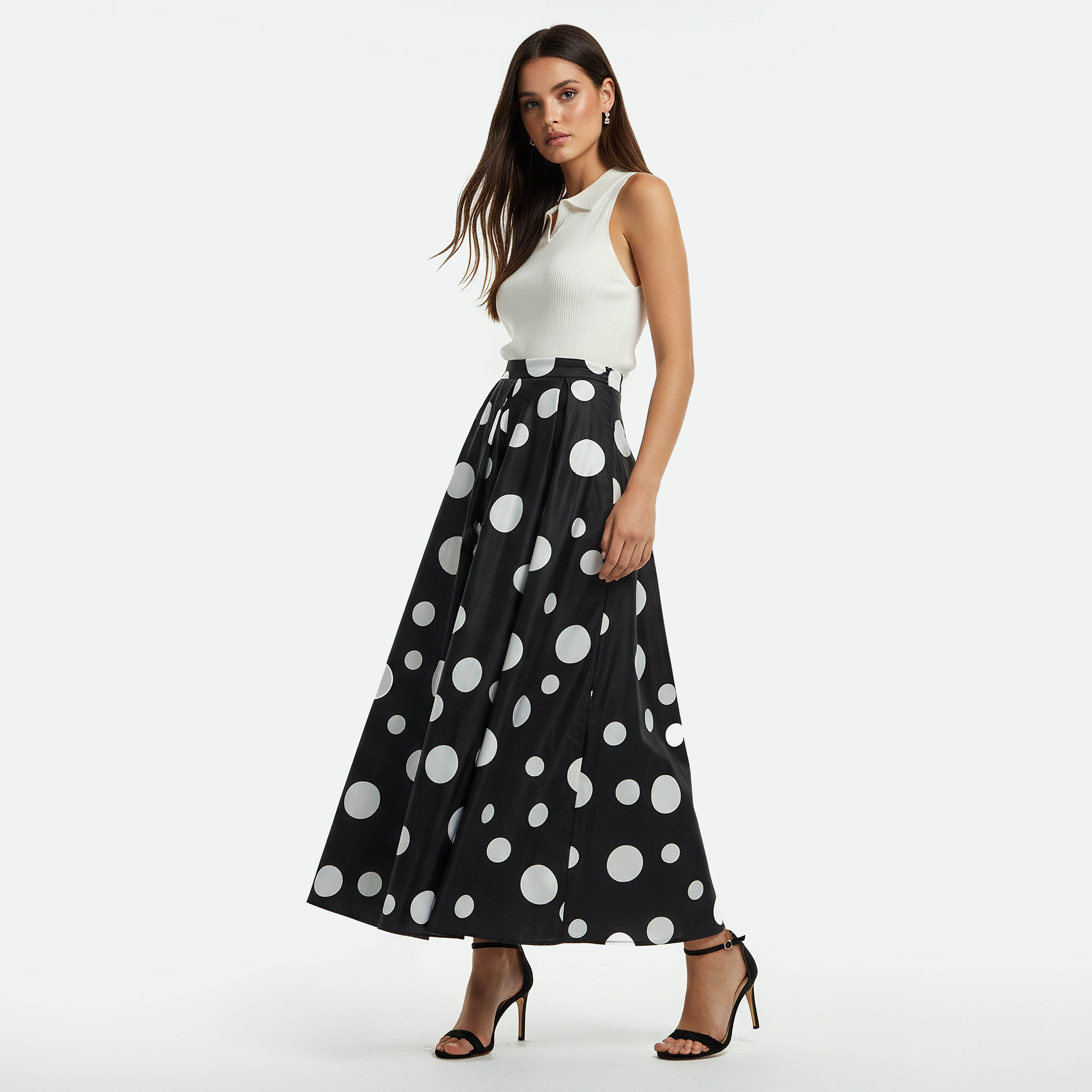 تنورة ماكسي بطبعات منقطة وجيوب-women-clothing-bottoms-skirts-image-4