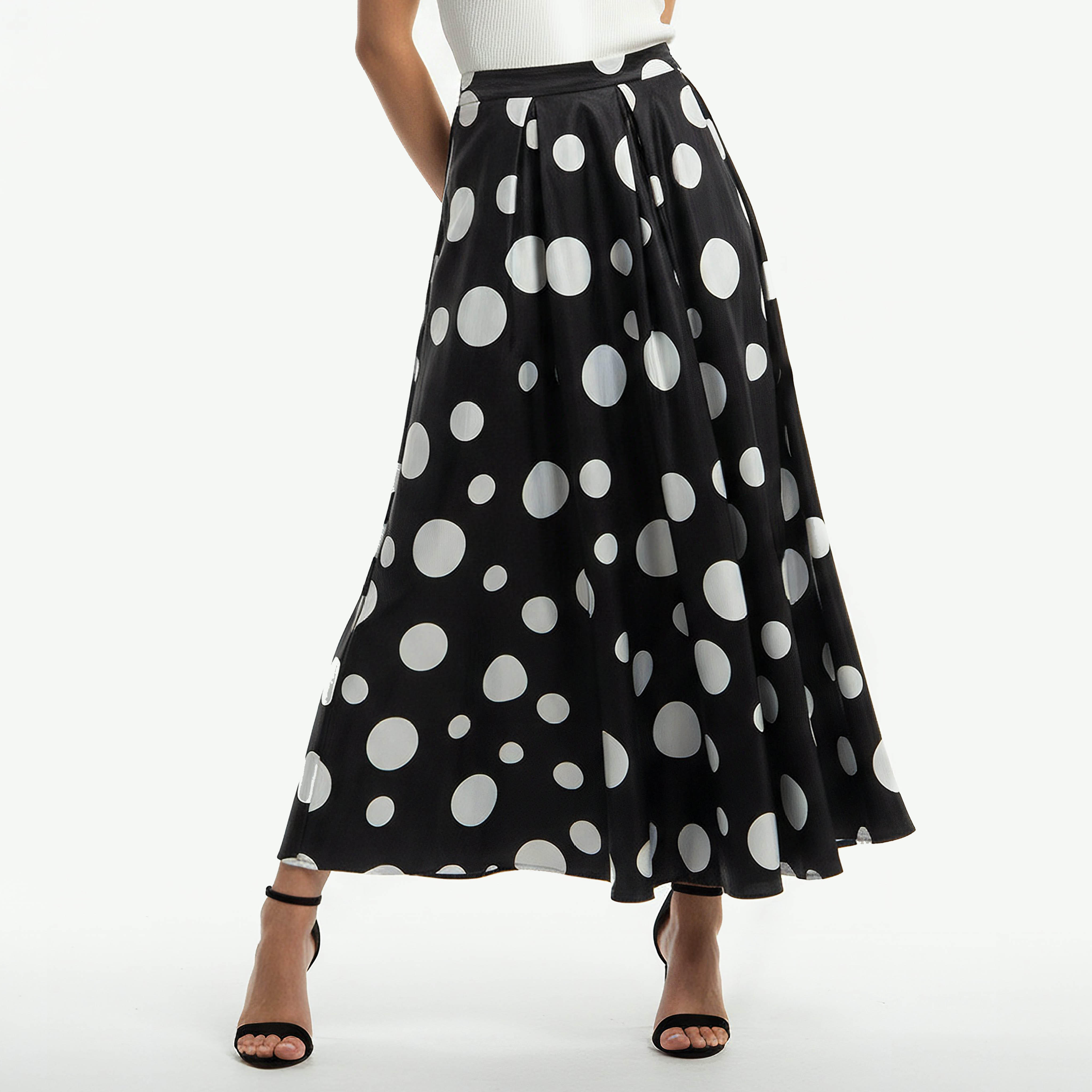Maxi Polka Dot Print Skirt with Pockets-women-clothing-bottoms-skirts-image-6