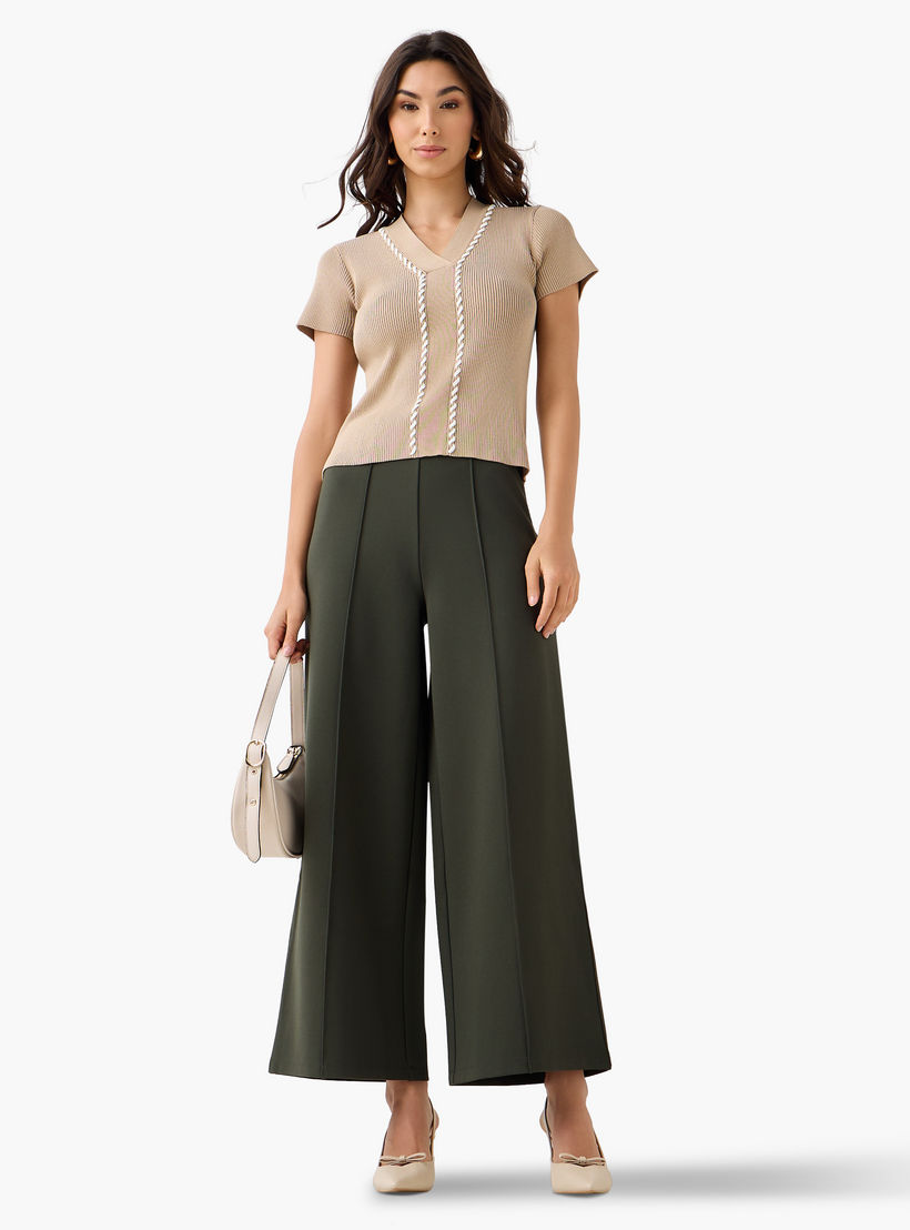 Regular Fit T-shirt with Cord Detail-women-clothing-tshirts-image-2