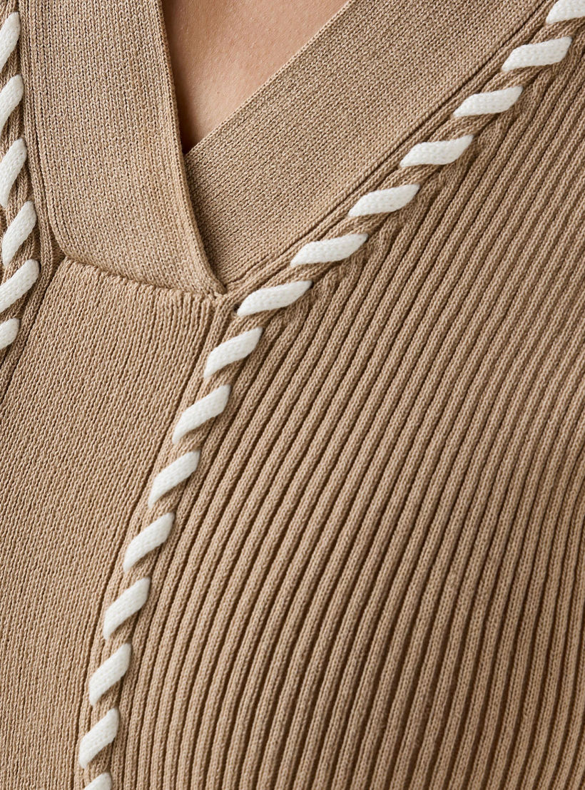Regular Fit T-shirt with Cord Detail-women-clothing-tshirts-image-3