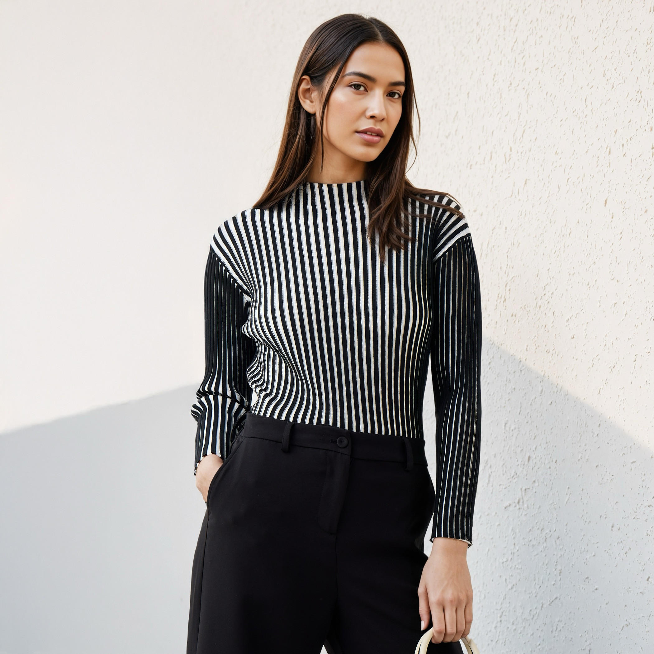 Striped High Neck Sweater-women-clothing-cardigansandjumpers-jumpers-image-1