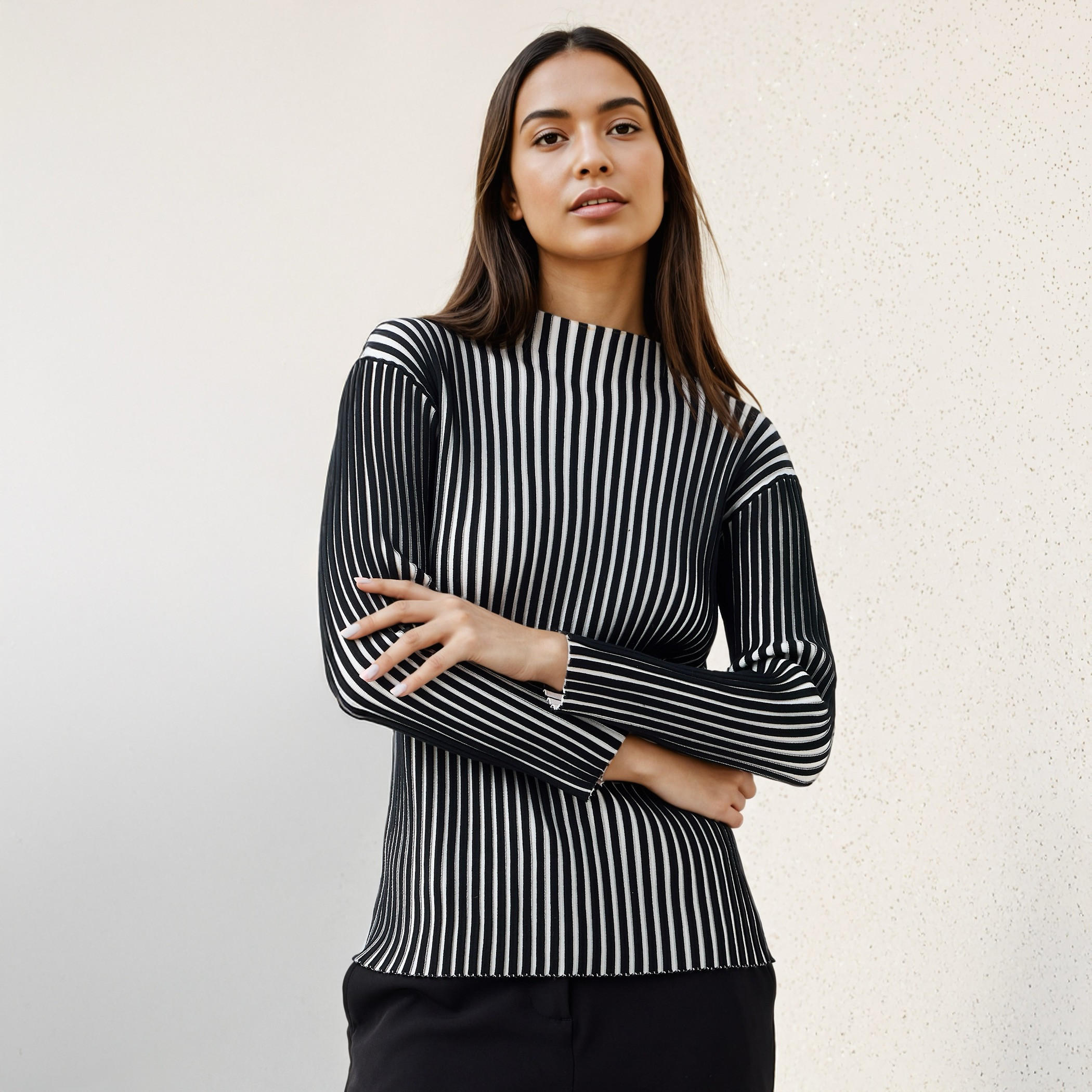 Striped High Neck Sweater-women-clothing-cardigansandjumpers-jumpers-image-4