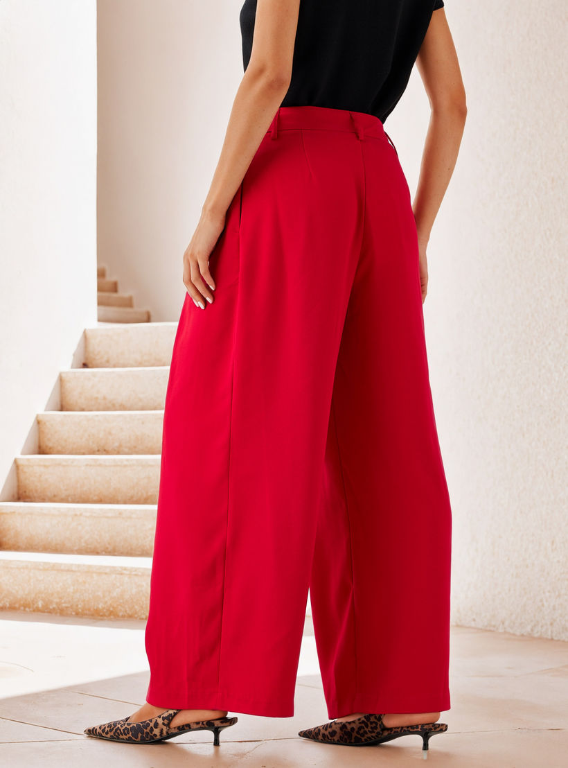 Relaxed Fit Pleated Pants-women-clothing-bottoms-trousers-image-3