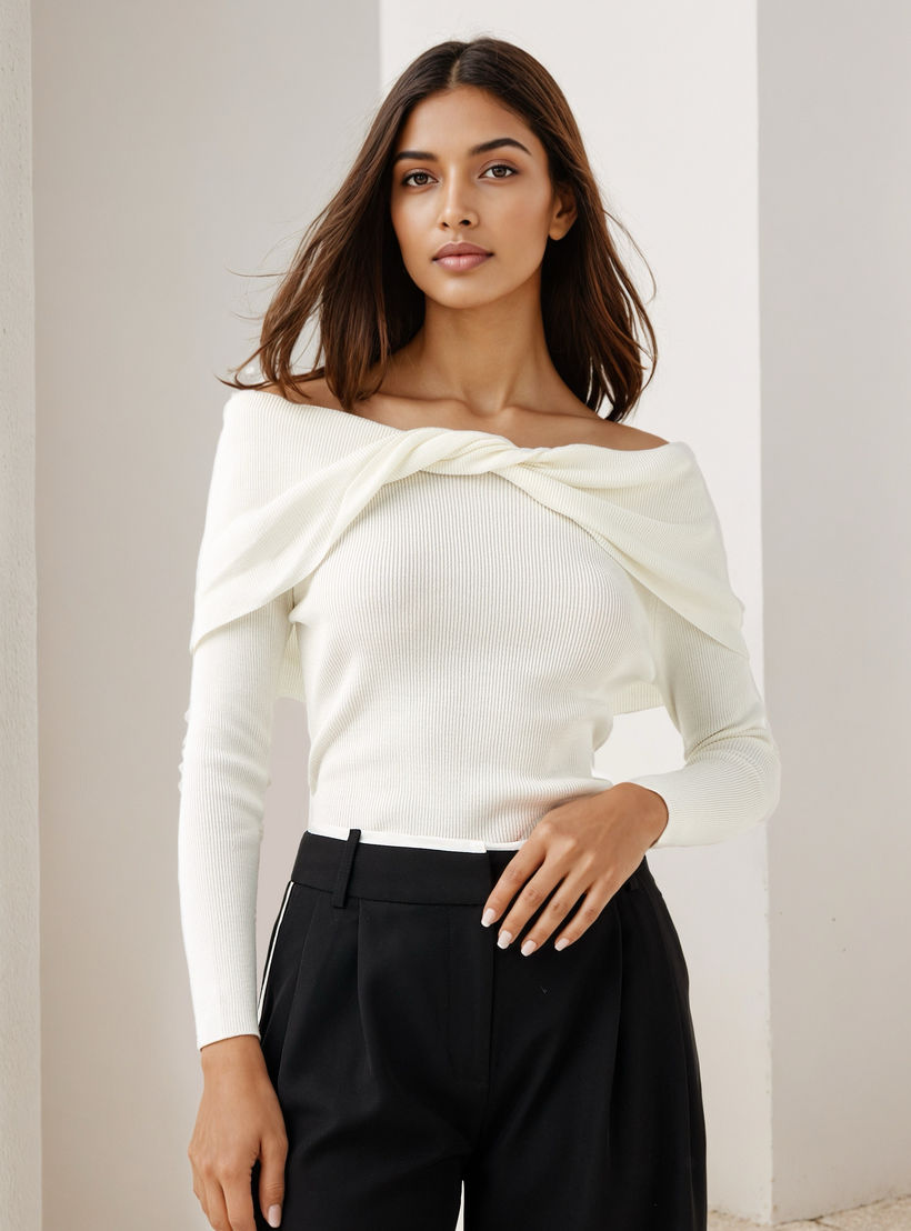 بلوزة مضلعة بثنايا-women-clothing-shirtsandblouses-blouses-image-1