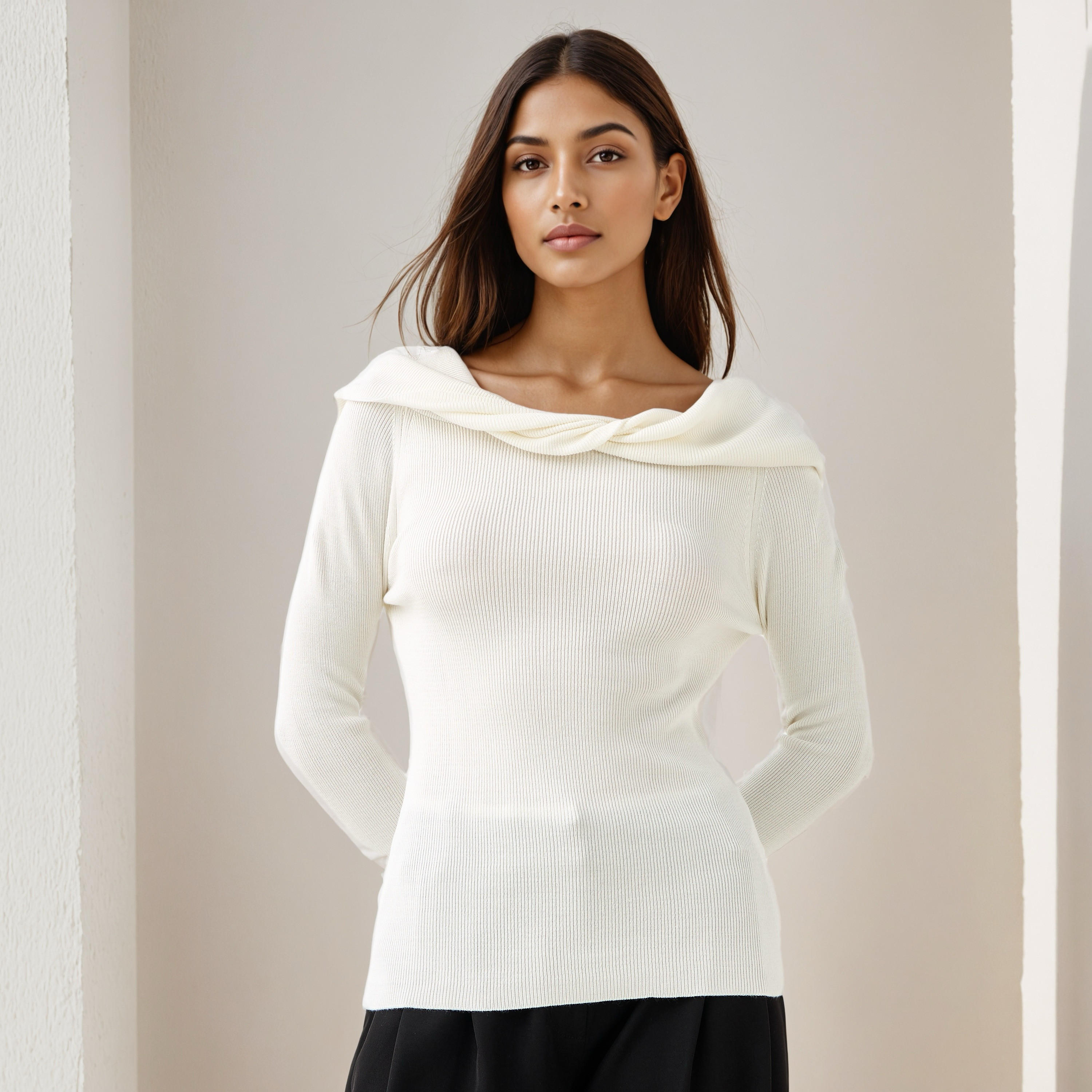 بلوزة مضلعة بثنايا-women-clothing-shirtsandblouses-blouses-image-1