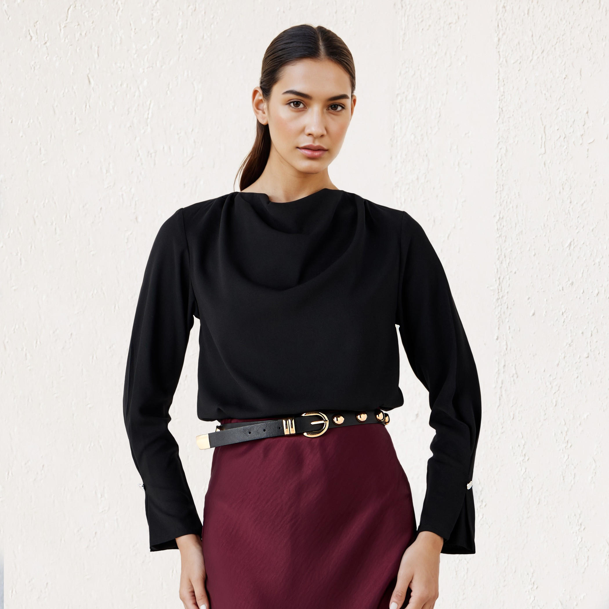 بلوزة كريب بياقة منسدلة متدلية-women-clothing-shirtsandblouses-blouses-image-6