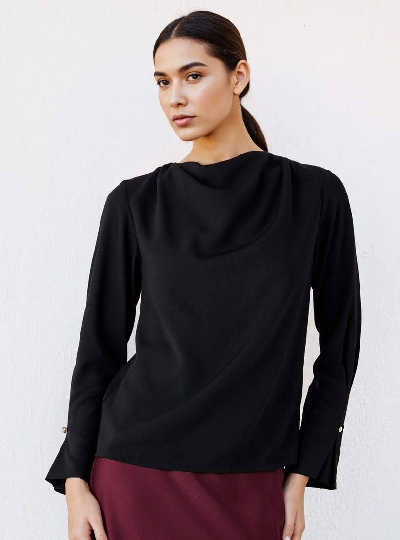 بلوزة كريب بياقة منسدلة متدلية-women-clothing-shirtsandblouses-blouses-image-3