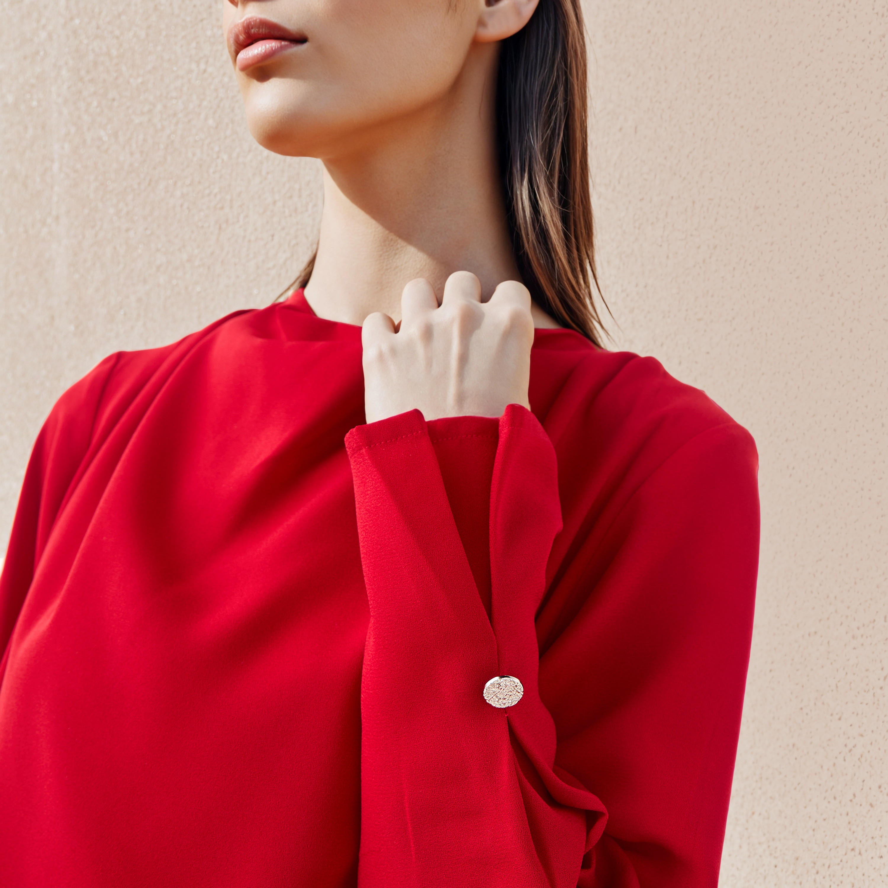 Draped Cowl Neck Crepe Top-women-clothing-shirtsandblouses-blouses-image-5