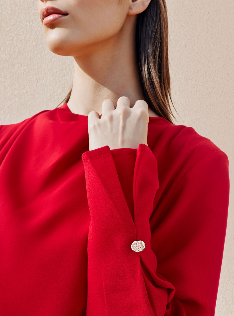 Draped Cowl Neck Crepe Top-women-clothing-shirtsandblouses-blouses-image-5