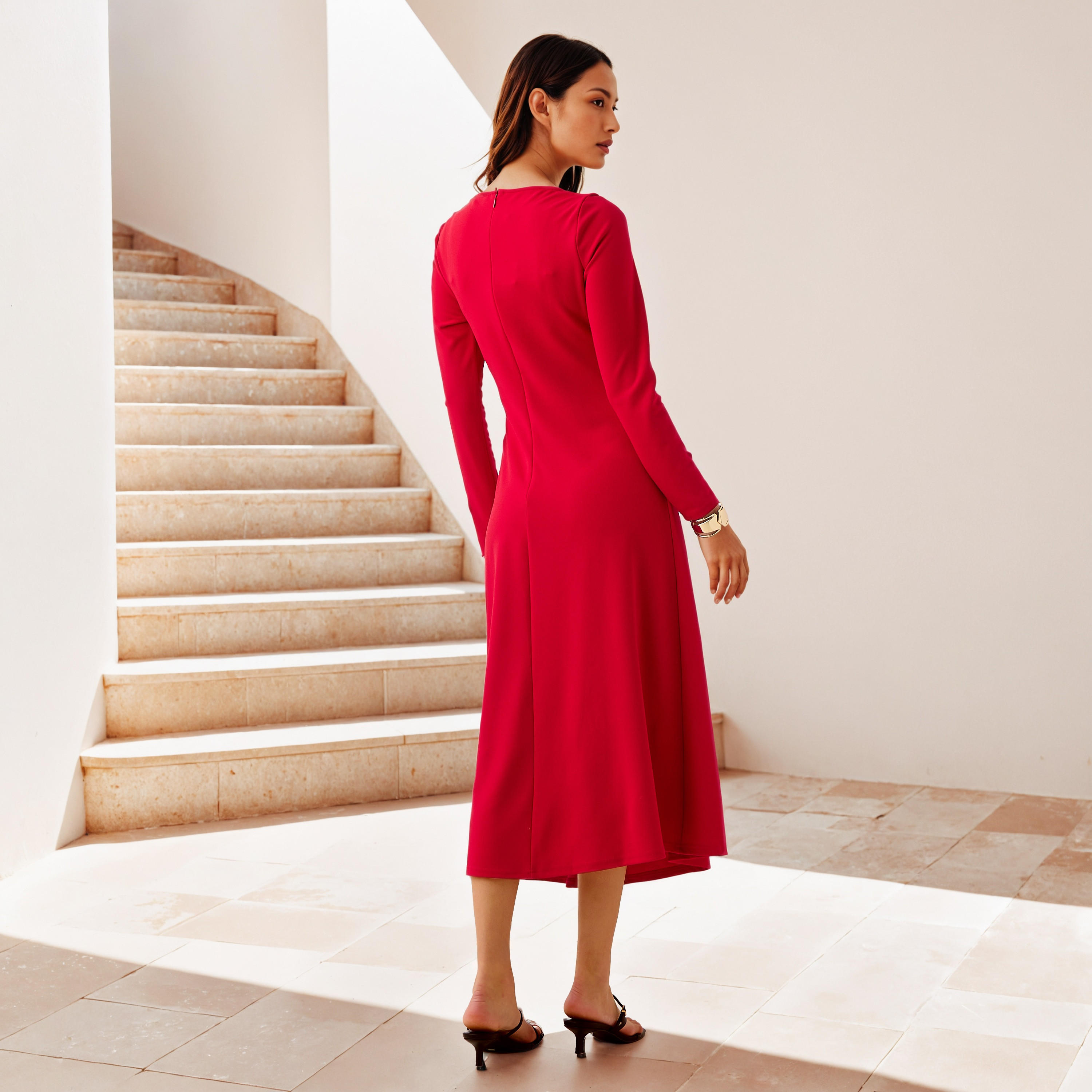 Ruched Accent Dress-women-clothing-dresses-image-3