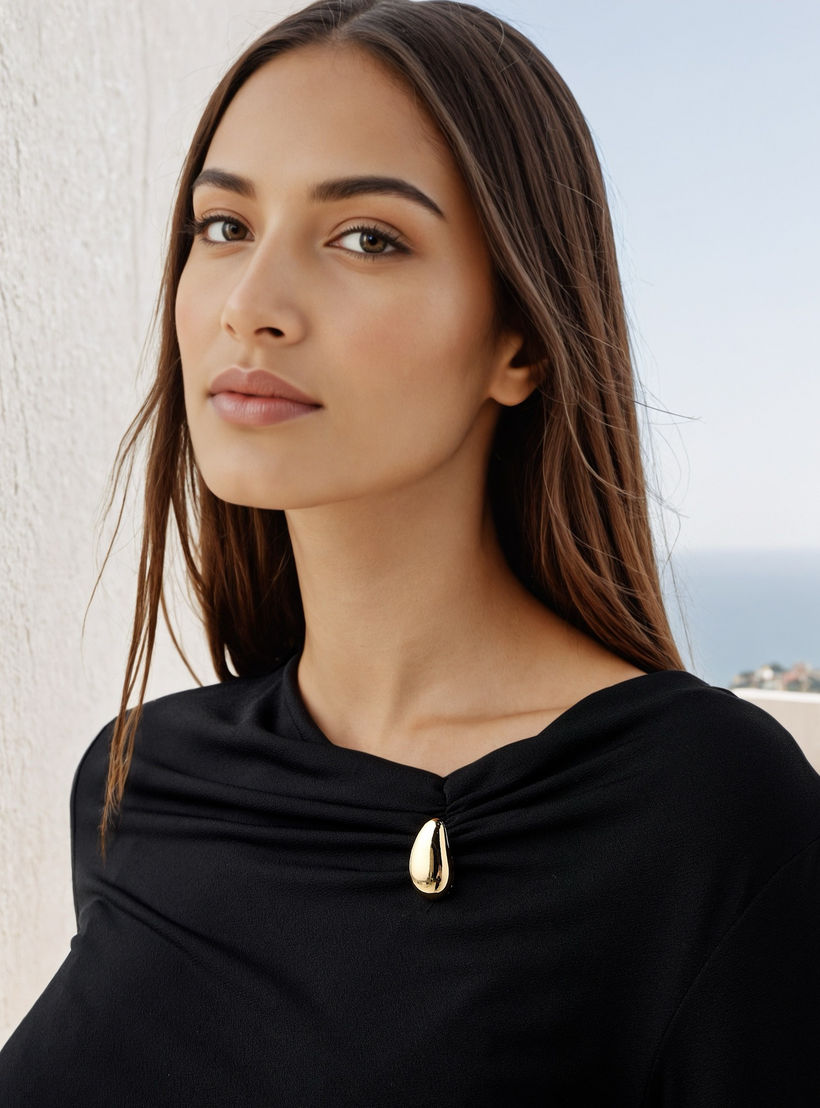 بلوزة بكشكش وأكمام جرس-women-clothing-tshirts-image-3