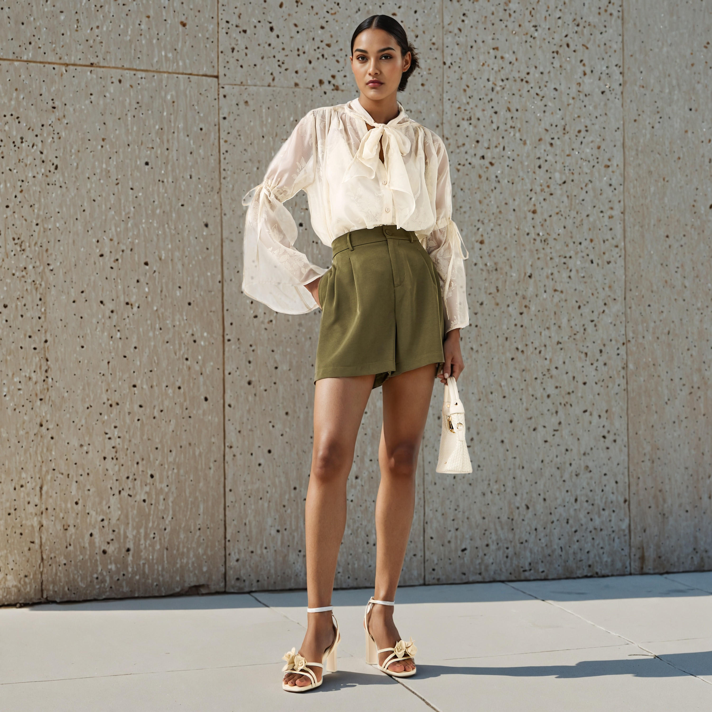 بلوزة بياقة فيونكة وتفاصيل رباط-women-clothing-shirtsandblouses-blouses-image-5
