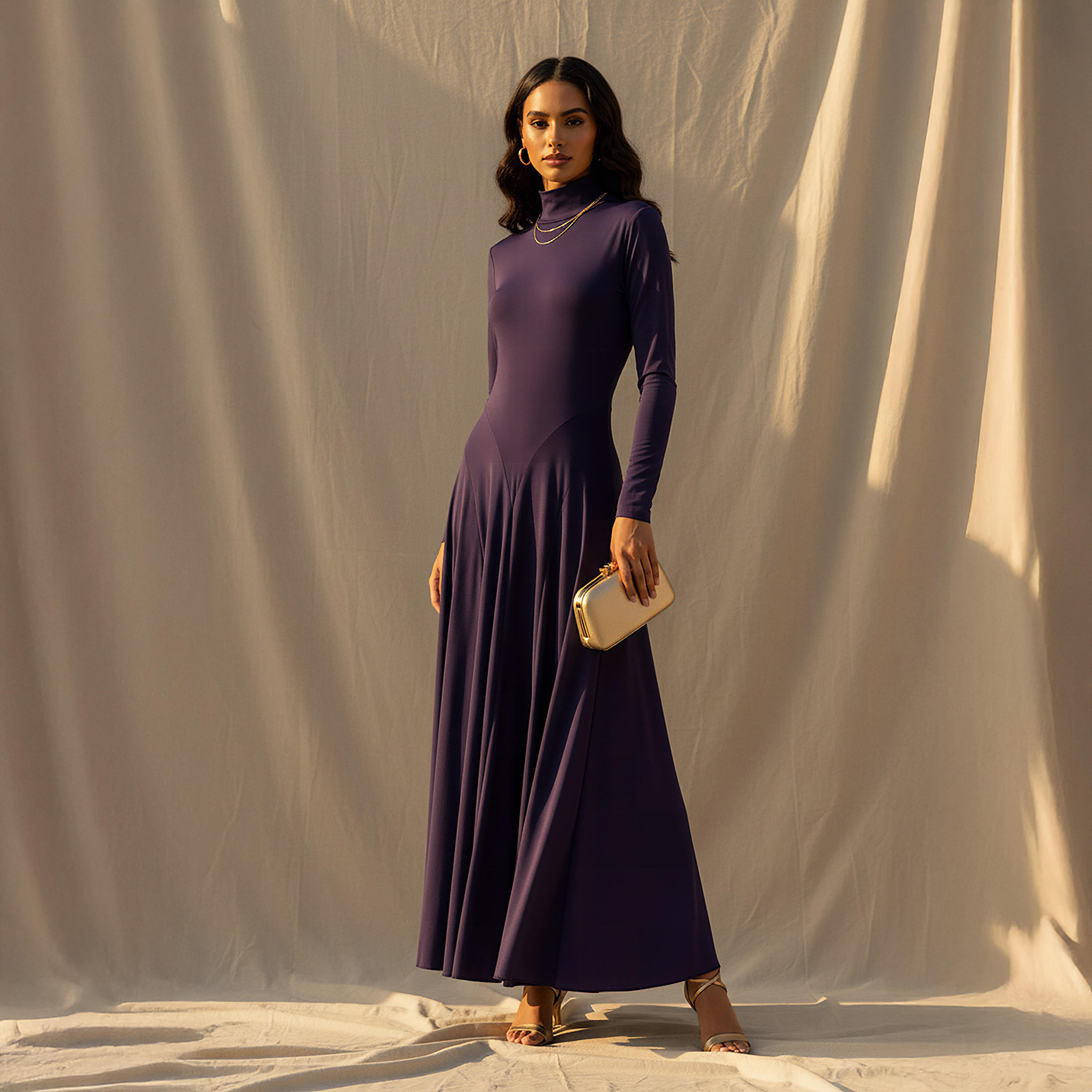 فستان ماكسي متعدد التصاميم بأكمام طويلة-women-clothing-dresses-image-2