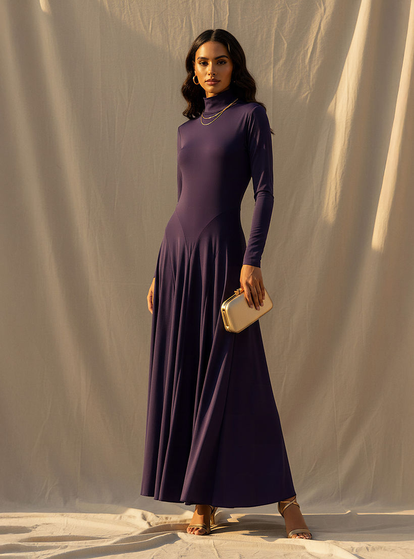 فستان ماكسي متعدد التصاميم بأكمام طويلة-women-clothing-dresses-image-2