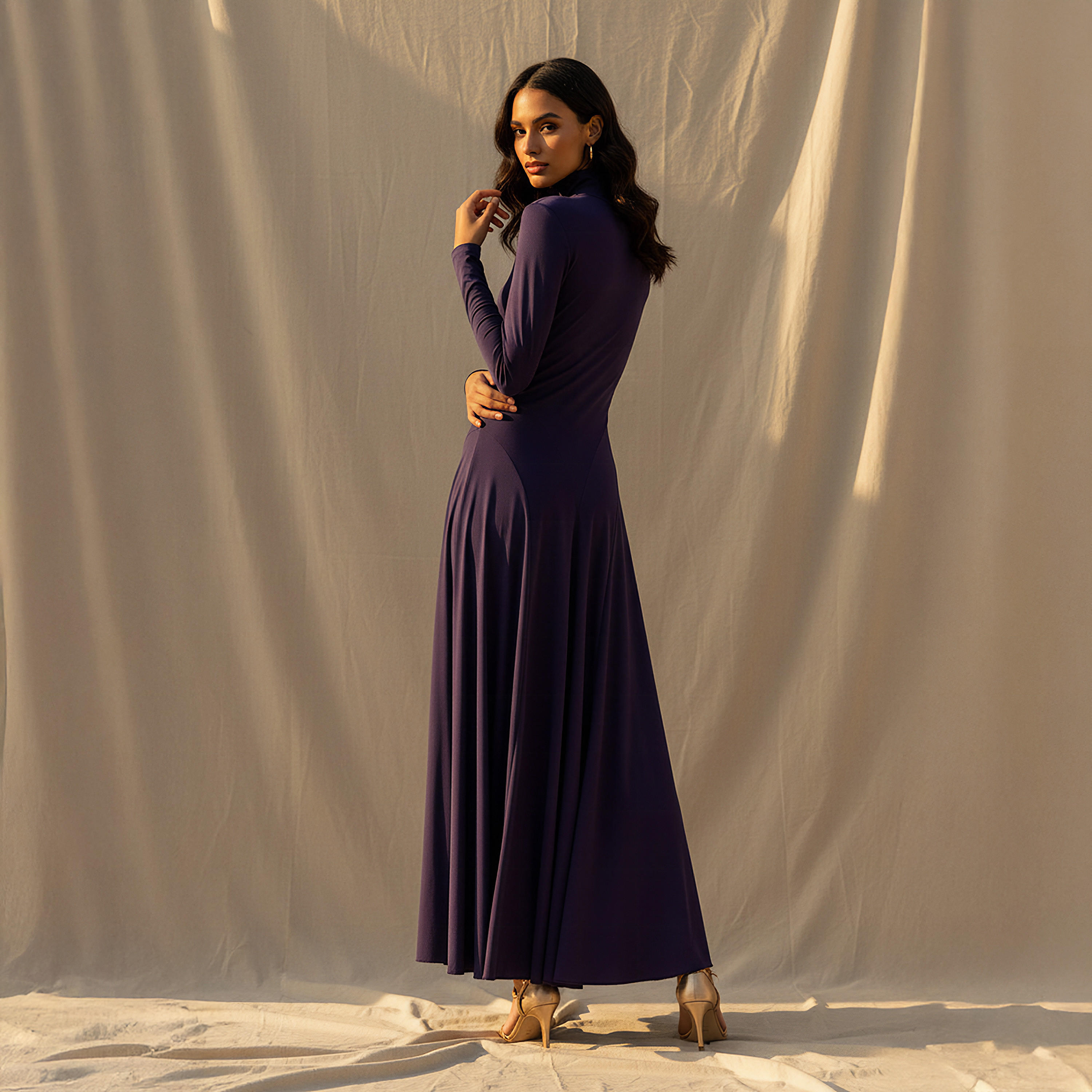 فستان ماكسي متعدد التصاميم بأكمام طويلة-women-clothing-dresses-image-3