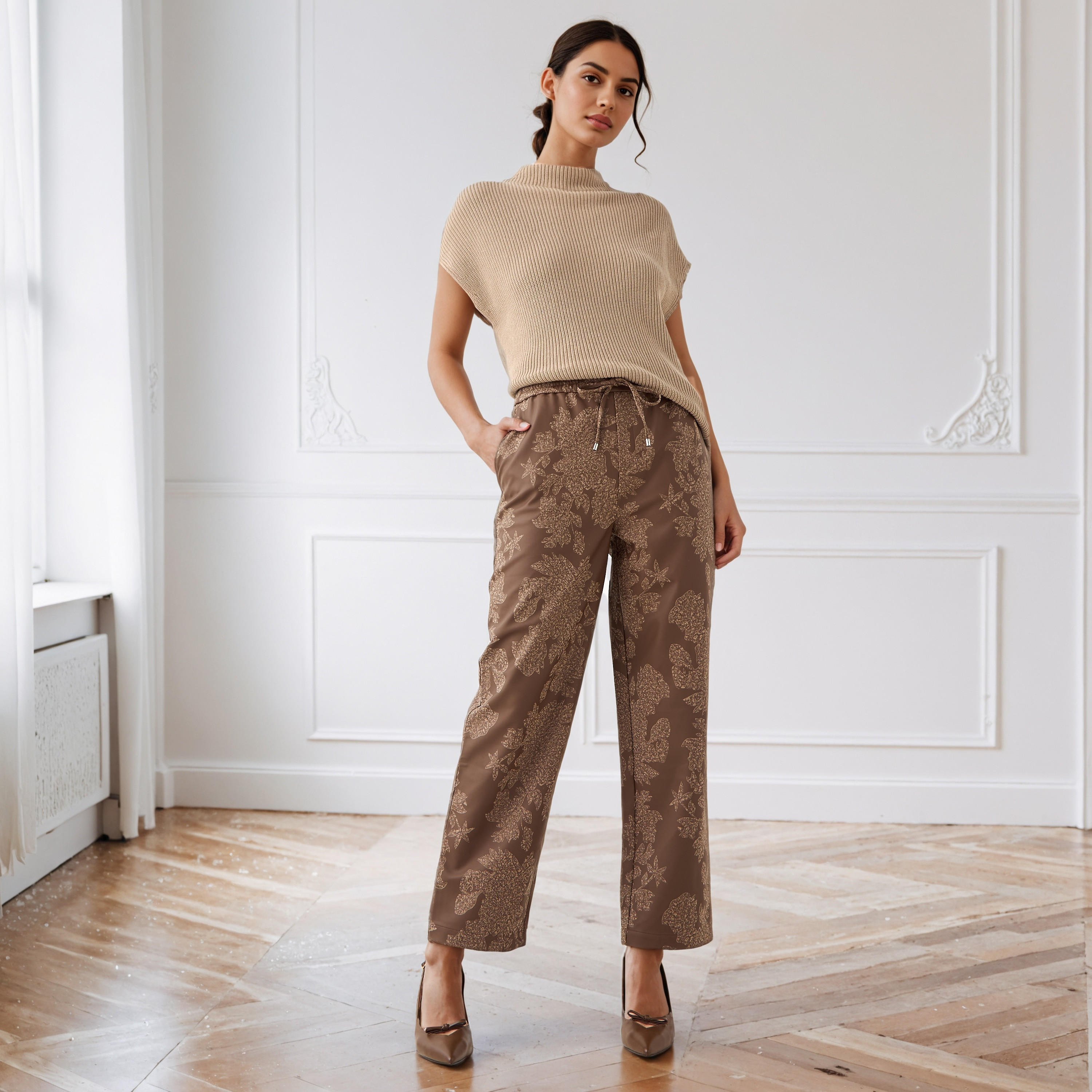 Floral Print Relaxed Fit Pants-women-clothing-bottoms-trousers-image-2