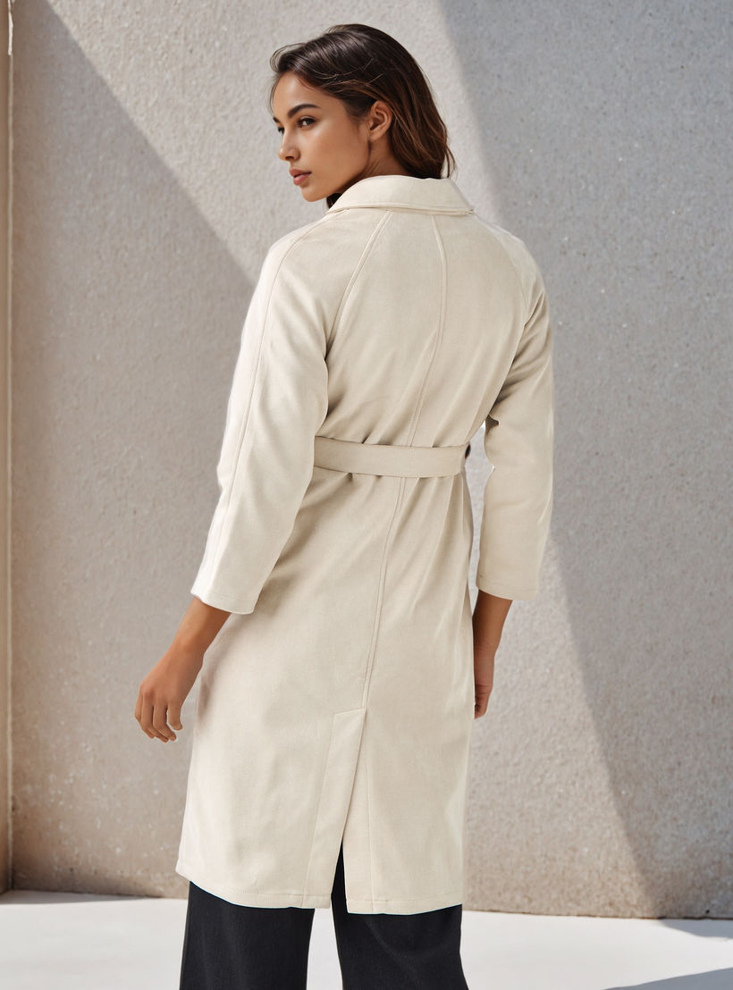 جاكيت ترانش طويل جلد سويدي بحزام ربط-women-clothing-coatsandjackets-coats-image-3