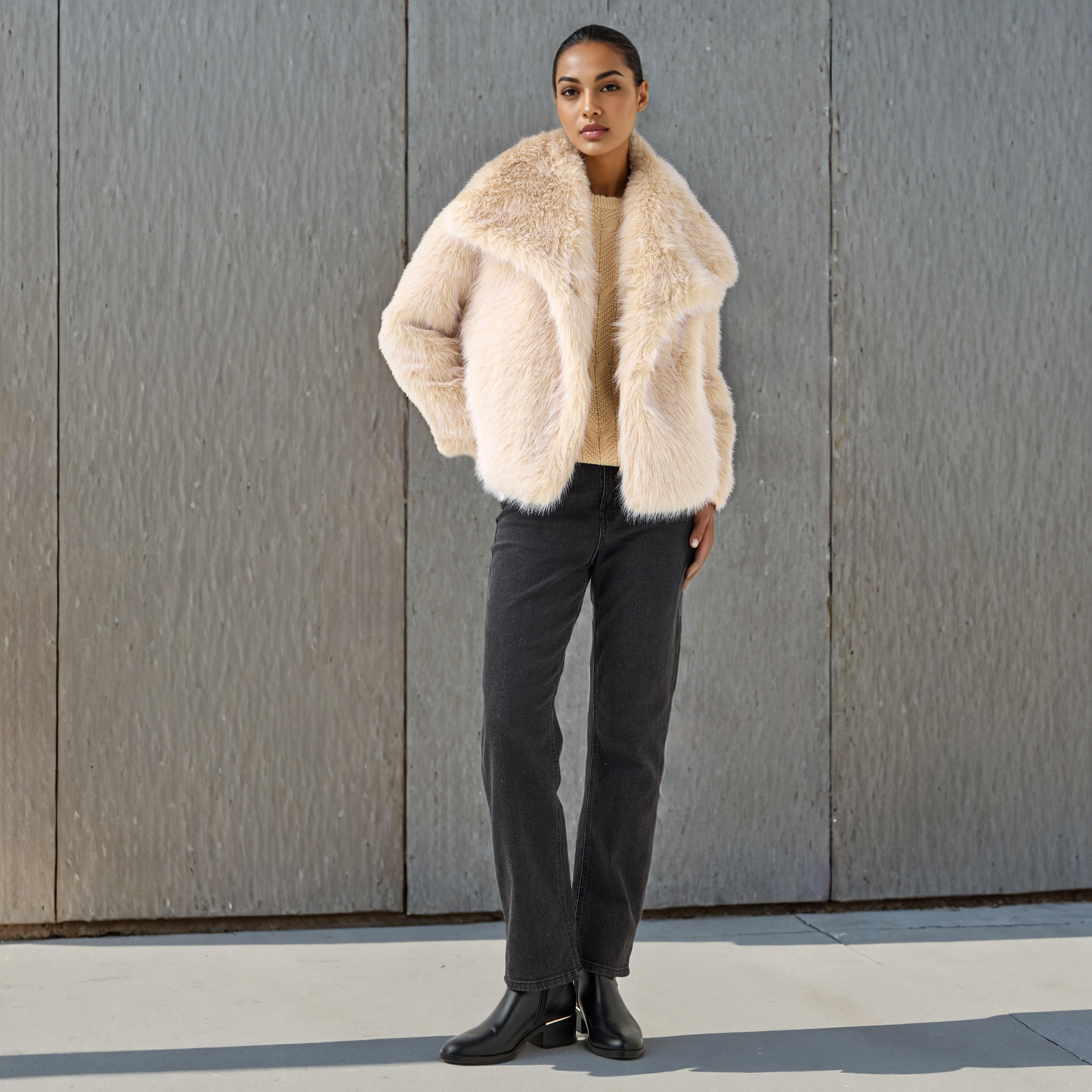 جاكيت فرو قصير بأكمام طويلة-women-winterwear-coatsandjackets-jackets-image-4
