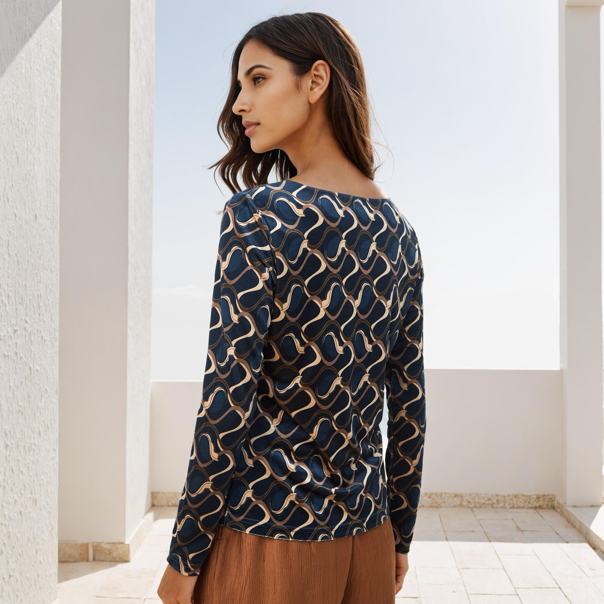 Printed Velvet Top-women-clothing-tshirts-image-3