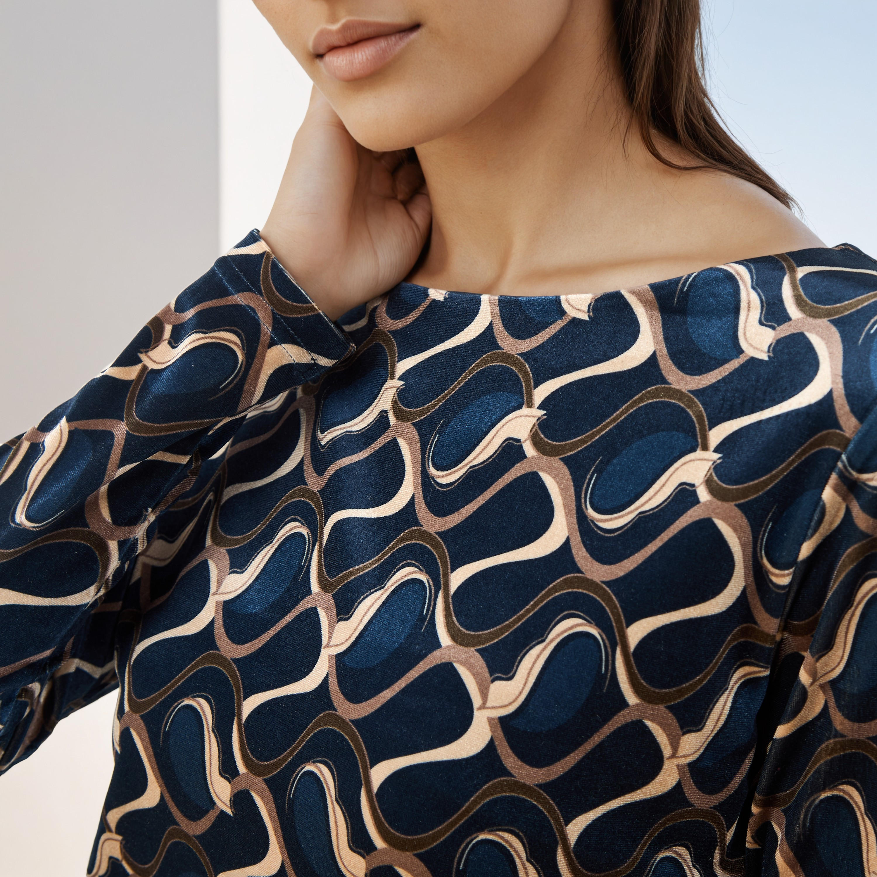 Printed Velvet Top-women-clothing-tshirts-image-4