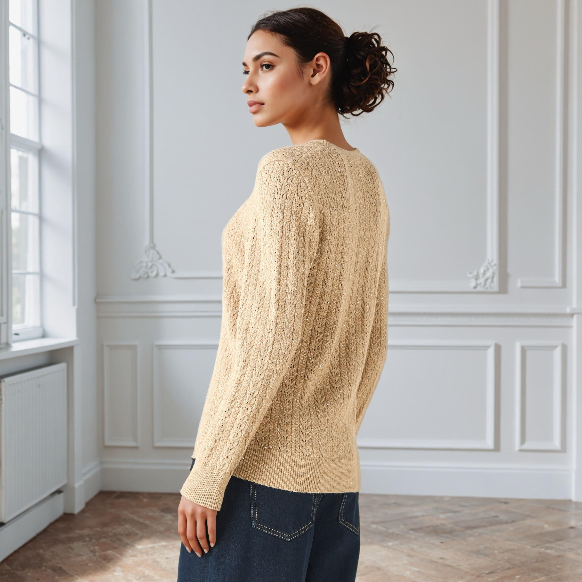 Regular Fit Cable Knit Crew Neck Sweater-women-clothing-cardigansandjumpers-jumpers-image-3