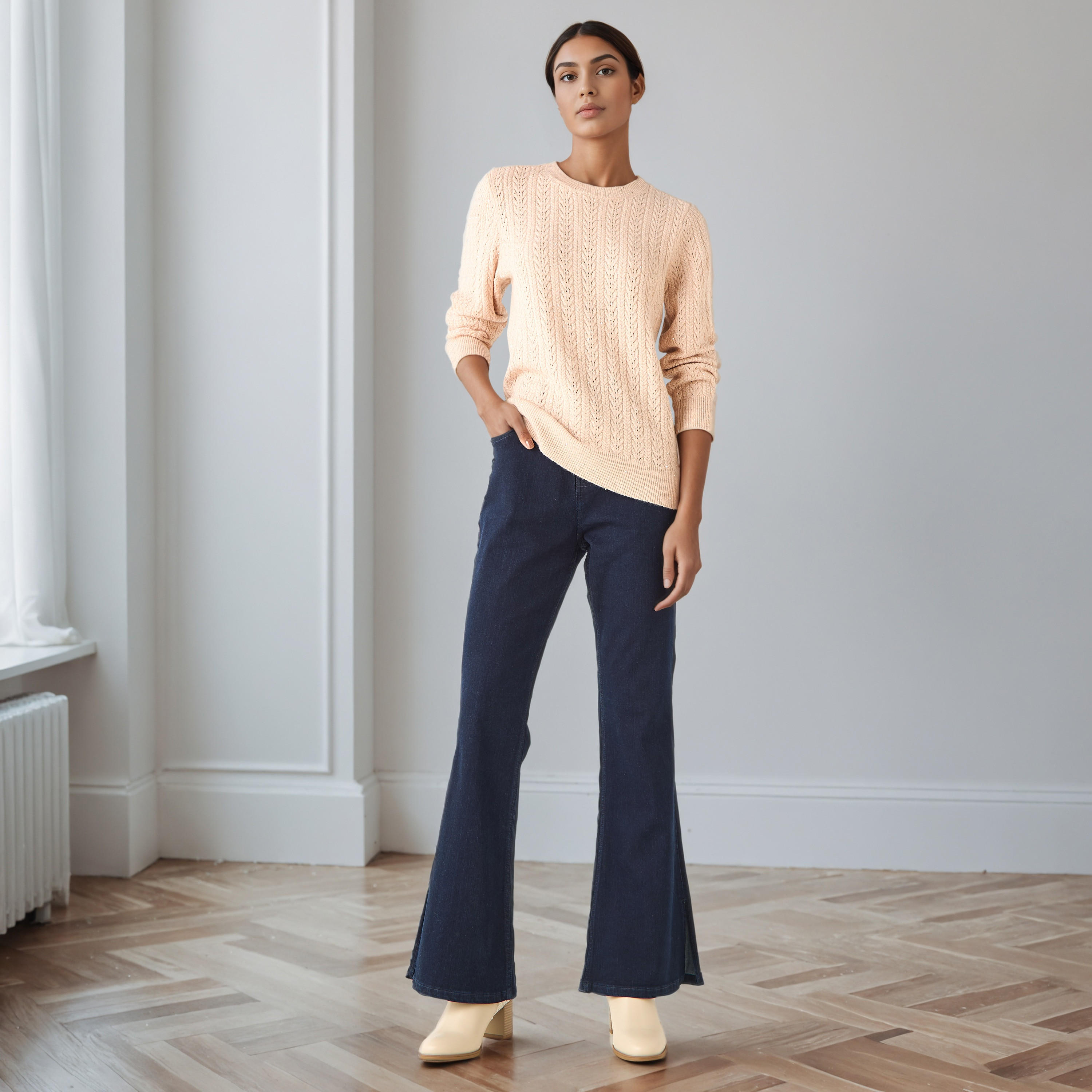 Regular Fit Cable Knit Crew Neck Sweater-women-clothing-cardigansandjumpers-jumpers-image-2