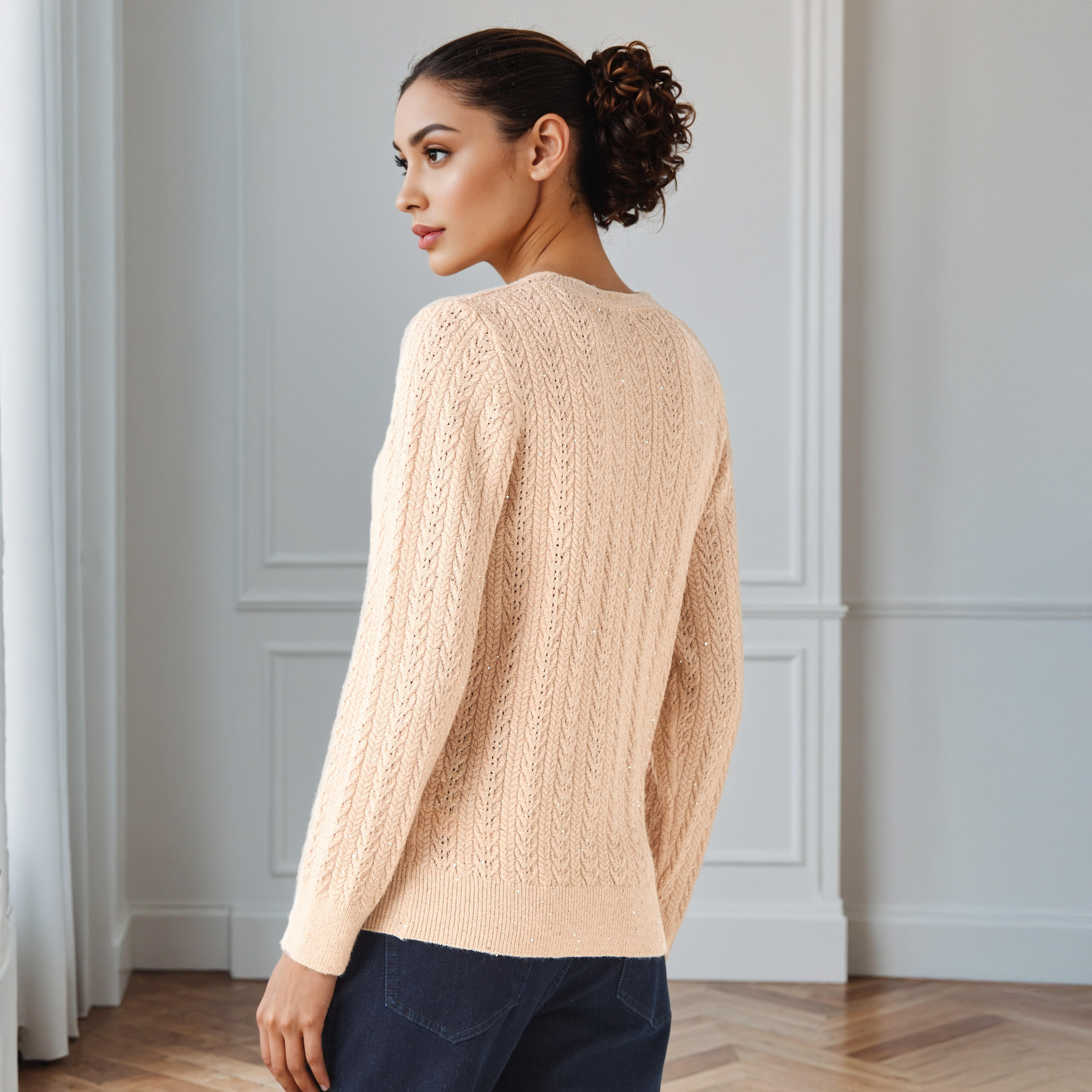 Regular Fit Cable Knit Crew Neck Sweater-women-clothing-cardigansandjumpers-jumpers-image-3