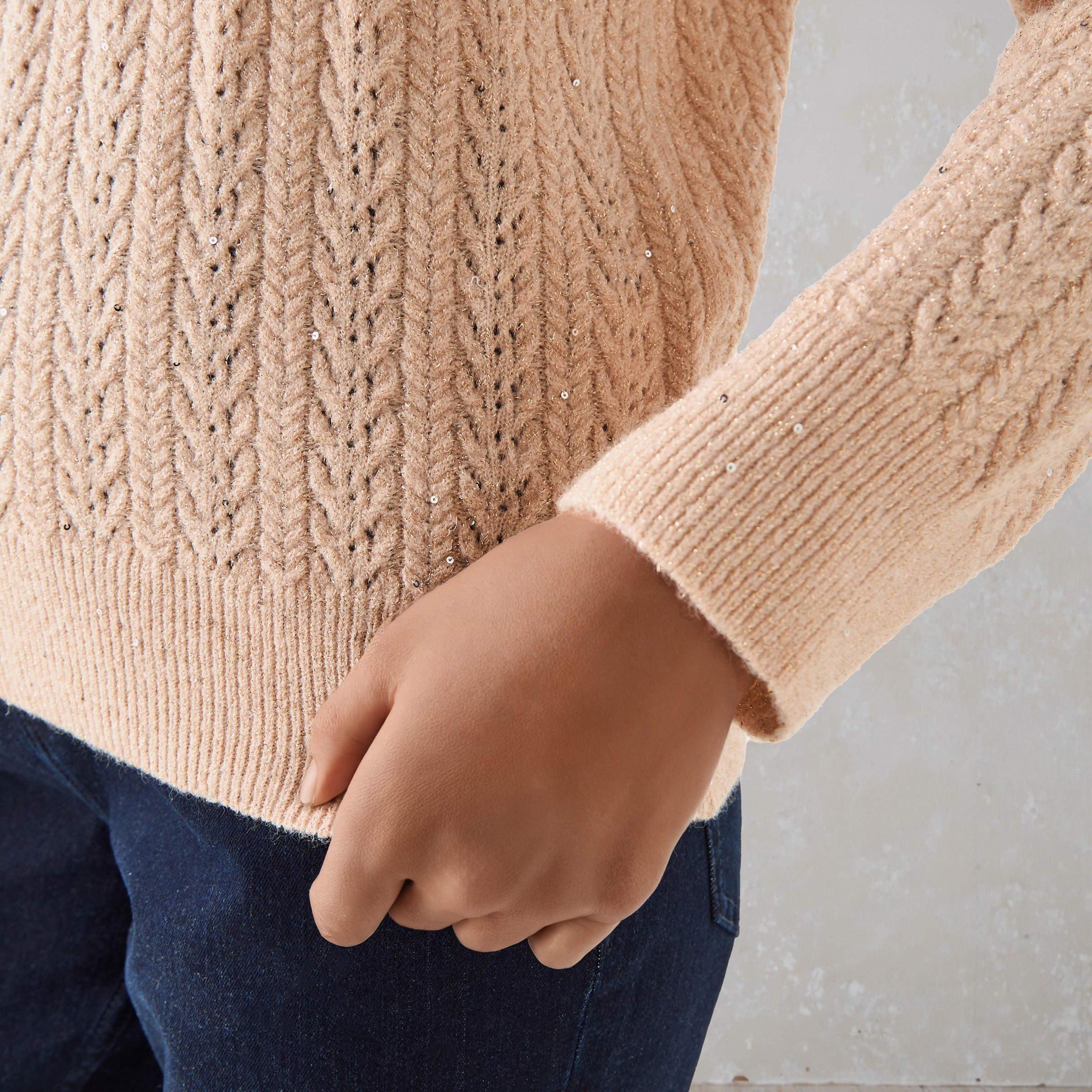 Regular Fit Cable Knit Crew Neck Sweater-women-clothing-cardigansandjumpers-jumpers-image-5