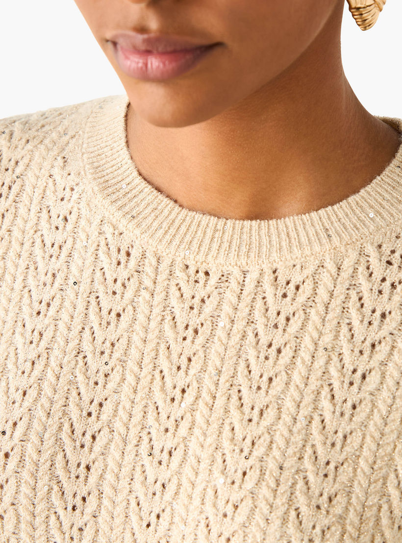 Regular Fit Cable Knit Crew Neck Sweater-women-clothing-cardigansandjumpers-jumpers-image-3