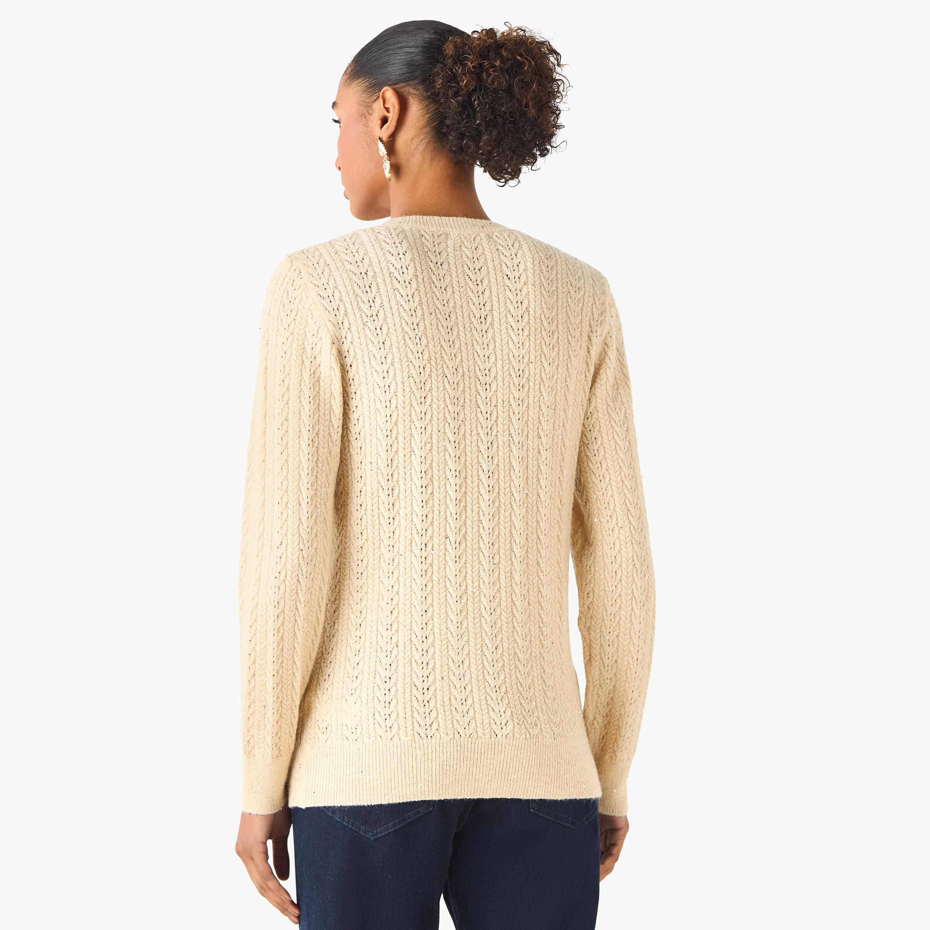 Regular Fit Cable Knit Crew Neck Sweater-women-clothing-cardigansandjumpers-jumpers-image-4
