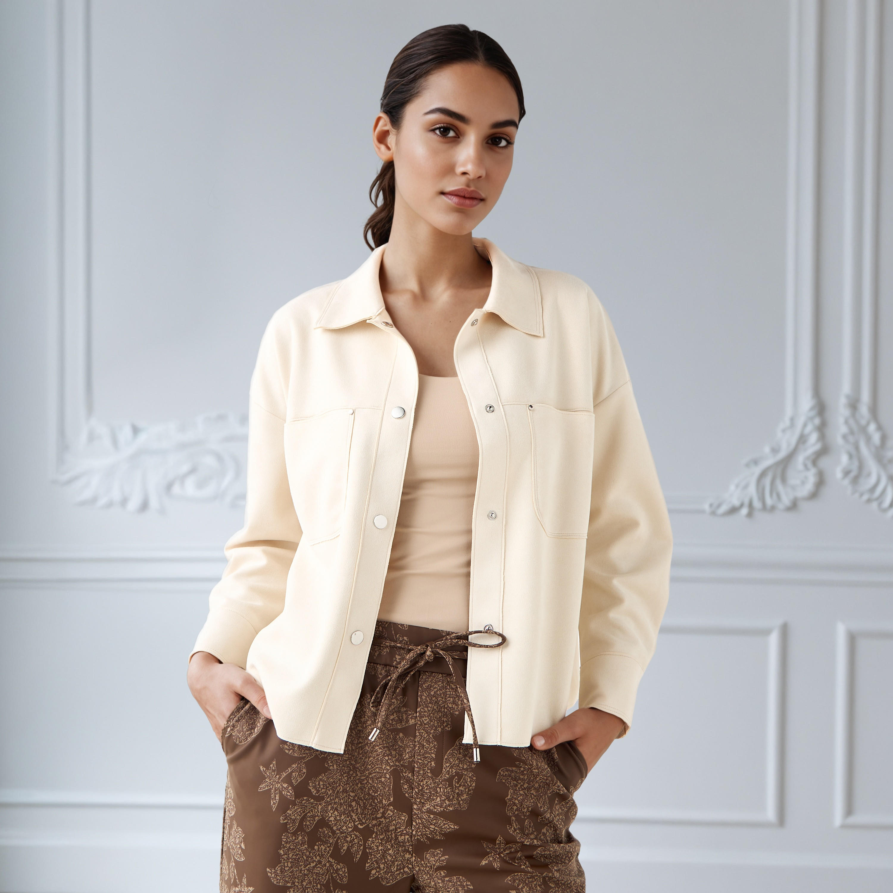 Regular Fit Suede Jacket-women-winterwear-coatsandjackets-jackets-image-1