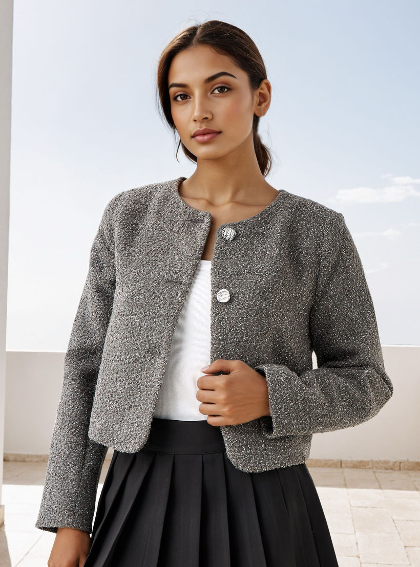 Textured Tweed Jacket-women-winterwear-coatsandjackets-jackets-image-1
