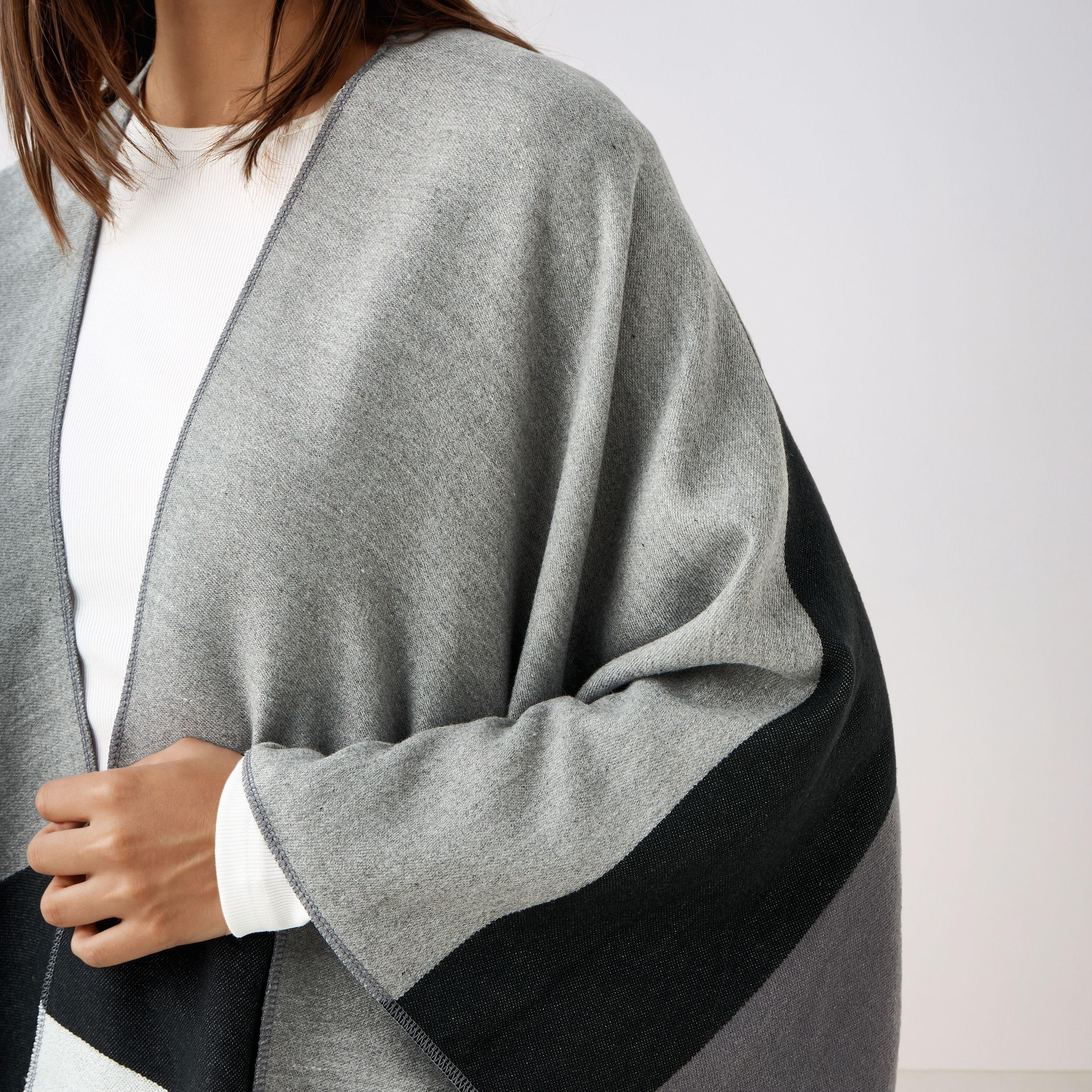 Jacquard Poncho with Fringe Detail-women-winterwear-cardigansandjumpers-cardigans-image-6