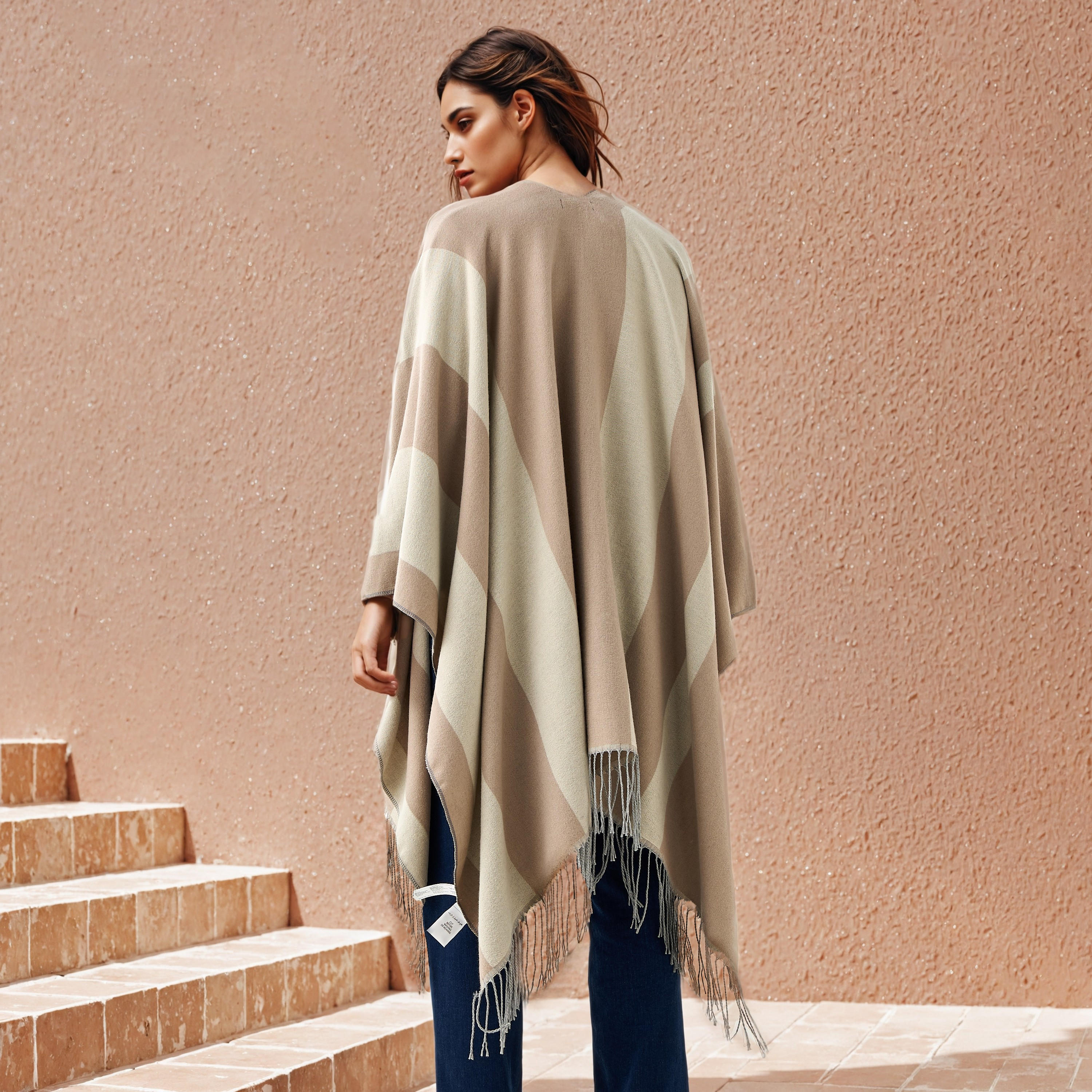 بونشو جاكار بتفاصيل شراشيب-women-winterwear-cardigansandjumpers-cardigans-image-3