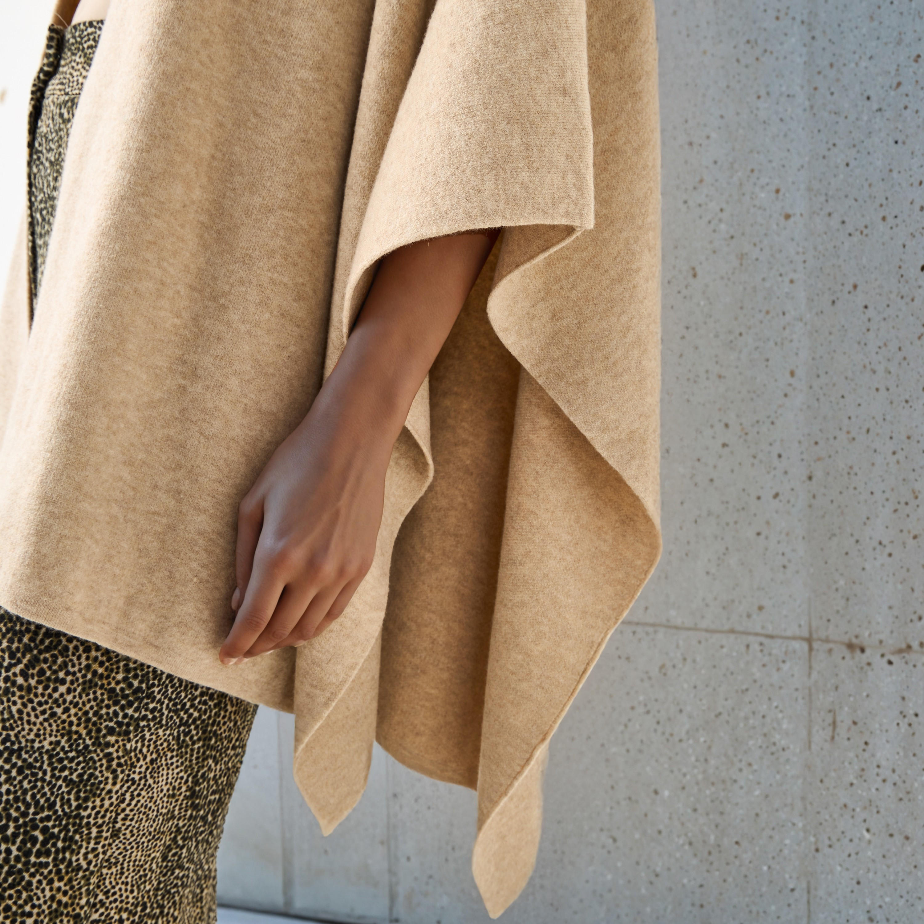 Relaxed Fit Hooded Poncho-women-winterwear-cardigansandjumpers-cardigans-image-5
