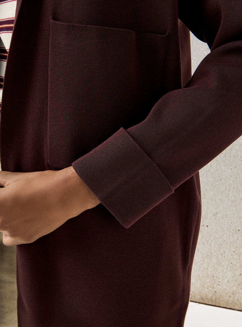 Open Front Knit Hooded Cardigan-women-winterwear-cardigansandjumpers-cardigans-image-5