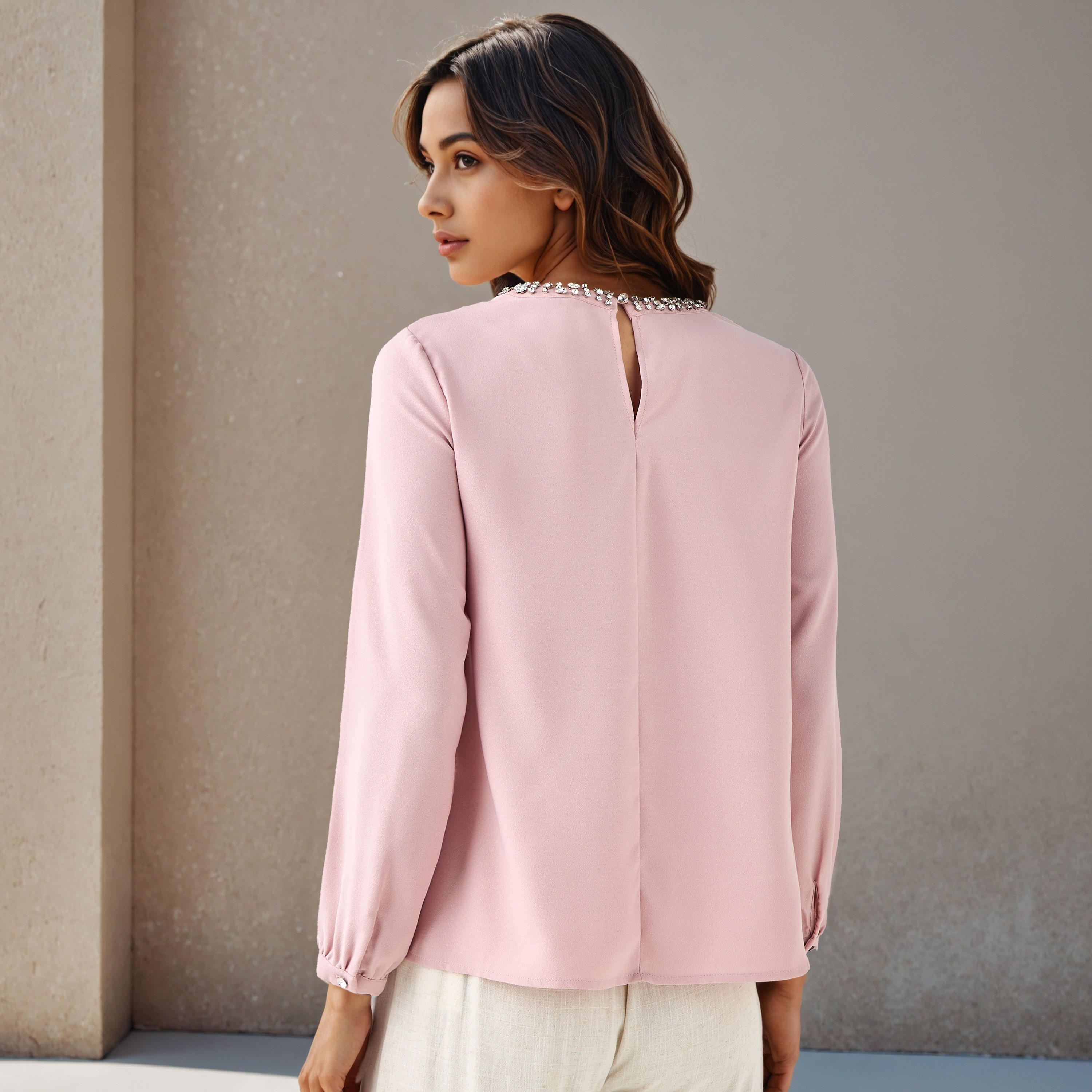 Regular Fit Top with Embellishment-women-clothing-shirtsandblouses-blouses-image-3